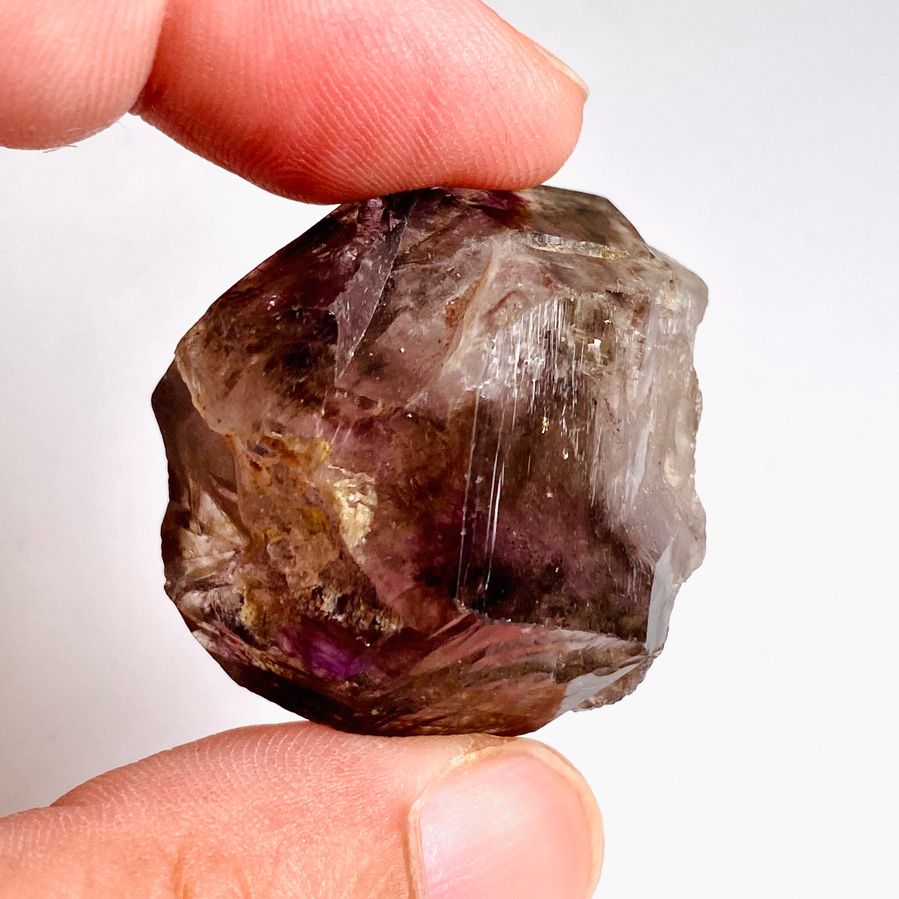Natural Smokey Amethyst Crystal with Inclusions - Similar to Super Seven & Brandberg (CR3736) - Perfect for Meditation, Healing & Jewelry Making