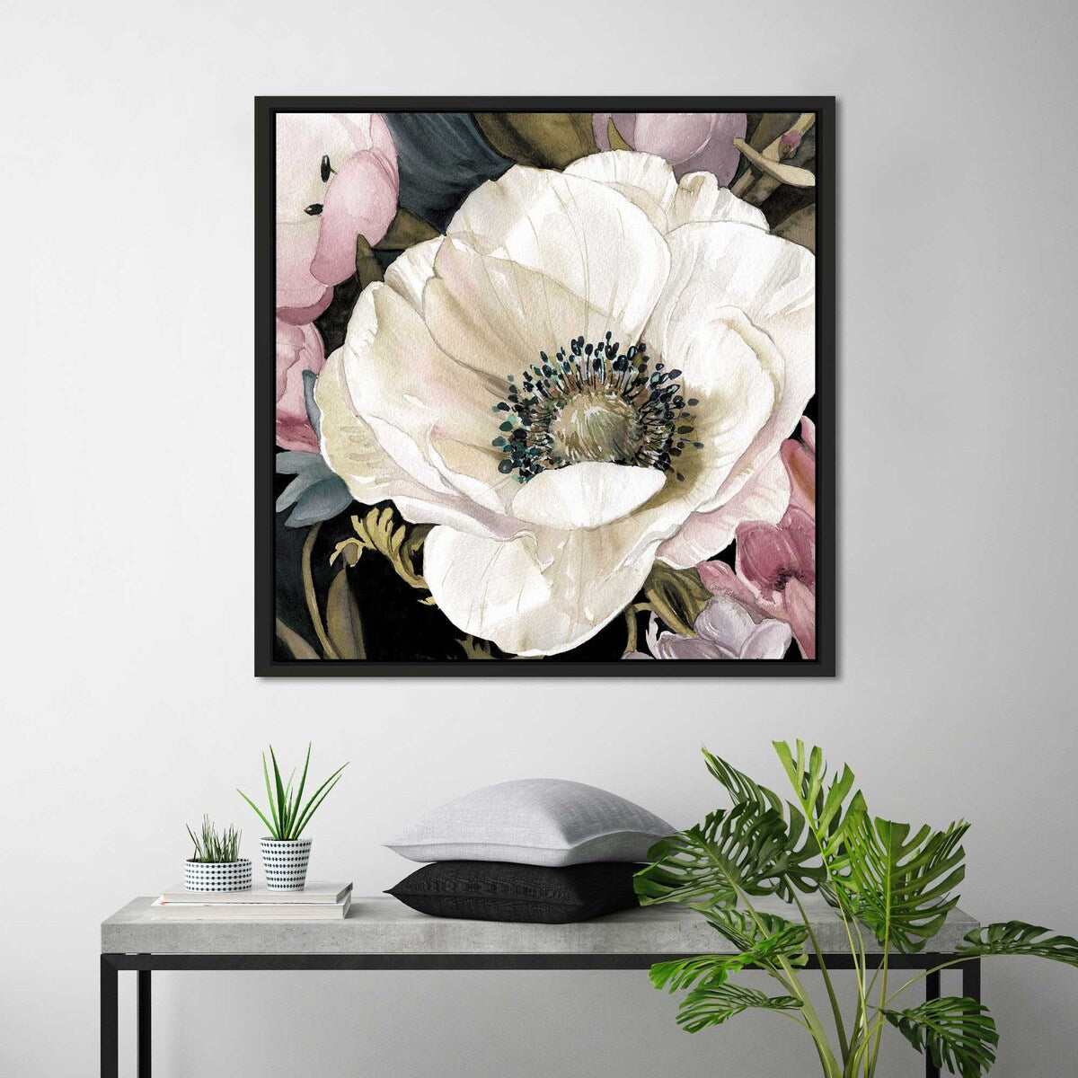 Anemone Study II by Carol Robinson - Premium Floating Canvas Wall Art Print - Perfect for Living Room, Bedroom & Office Decor