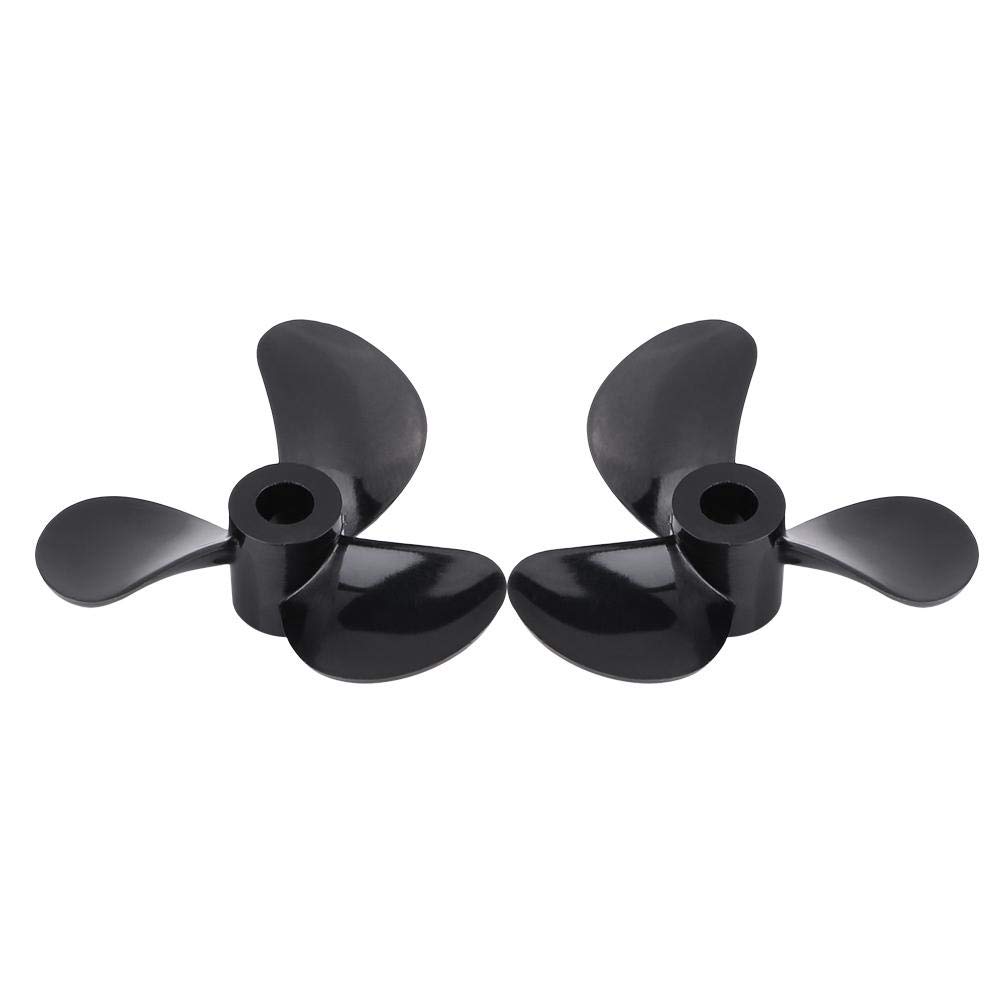 CW CCW Boat Propeller Set - 3 Blade Plastic Outboard Propellers for RC Boats (1 Pair) | Durable Remote Control Boat Accessories | Perfect for Racing, Fishing & Water Sports