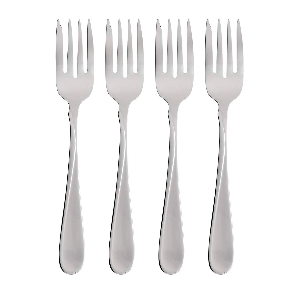Premium Stainless Steel Flight Salad Forks - Set of 4 for Airplane, Travel & Picnic Use - Durable & Lightweight Cutlery for On-the-Go Meals