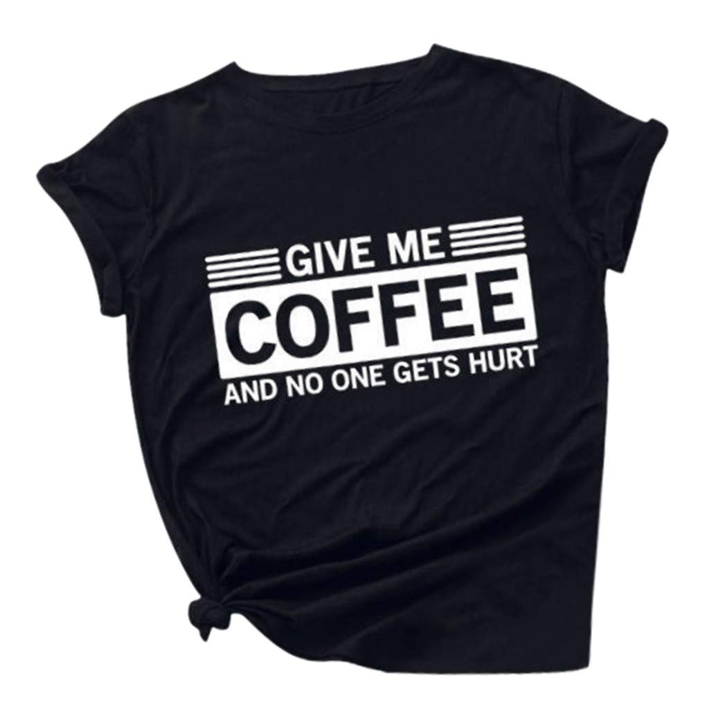 Women's Plus Size Loose Casual T-Shirt Blouse - Short Sleeve Letter Print Summer Top (Black, XXXL) | Perfect for Office, Weekend Outings & Casual Date Nights