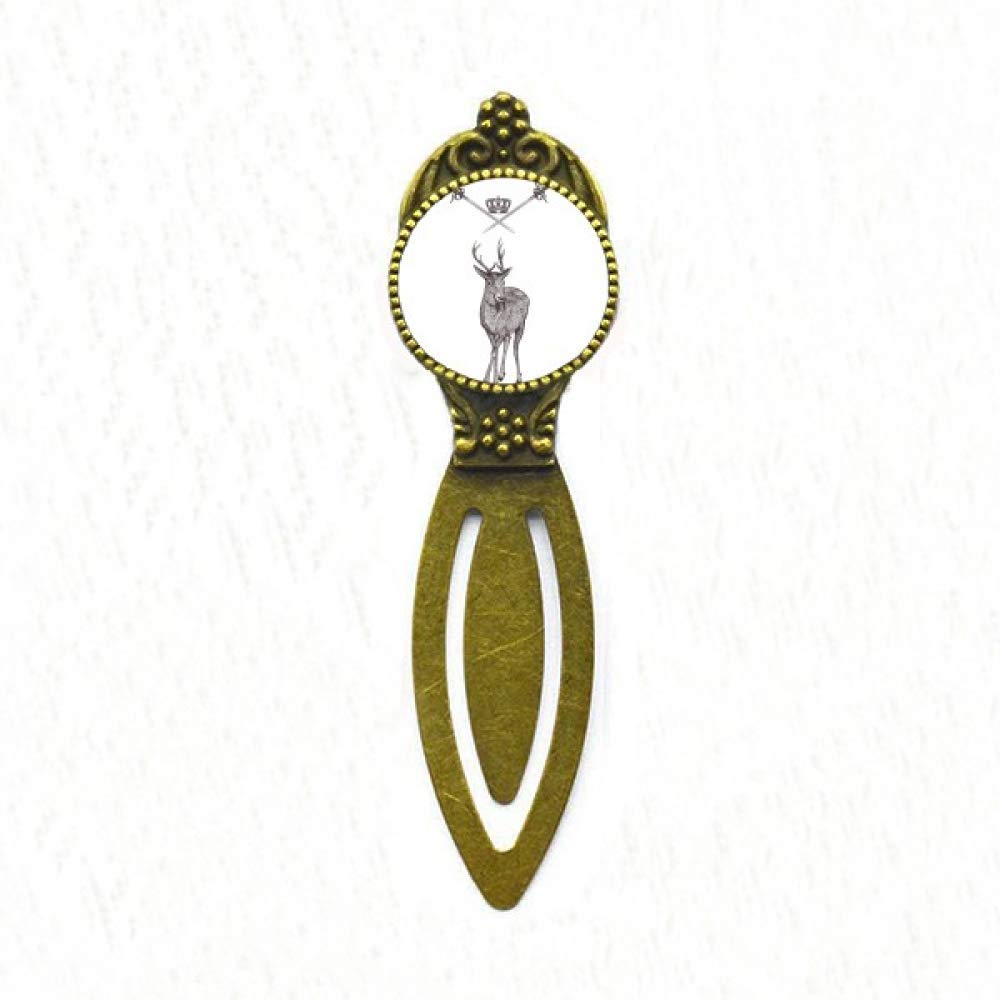 Elk Sword Crown Animal Baroque Style Bookmark - Vintage Office & Book Accessories for Readers, Writers & Students - Perfect for Books, Journals, Notebooks & Gifts
