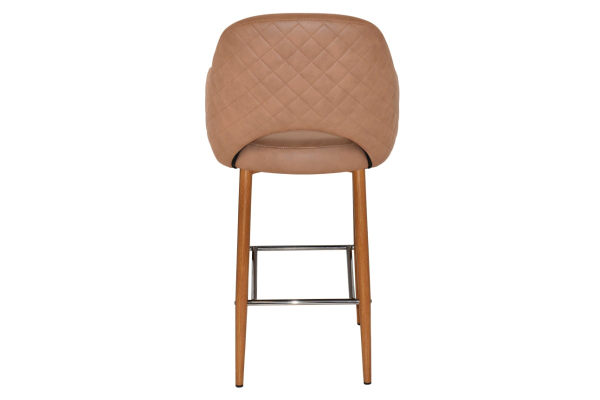 EZ Hospitality Avalon Stool with Arms - Light Oak Finish - 750mm Seat Height - Perfect for Kitchen Islands, Bars & Commercial Settings