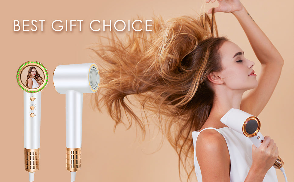 Professional High-Speed Hair Dryer for Salon-Quality Blowouts - Lightweight & Fast Drying for Home & Travel Use