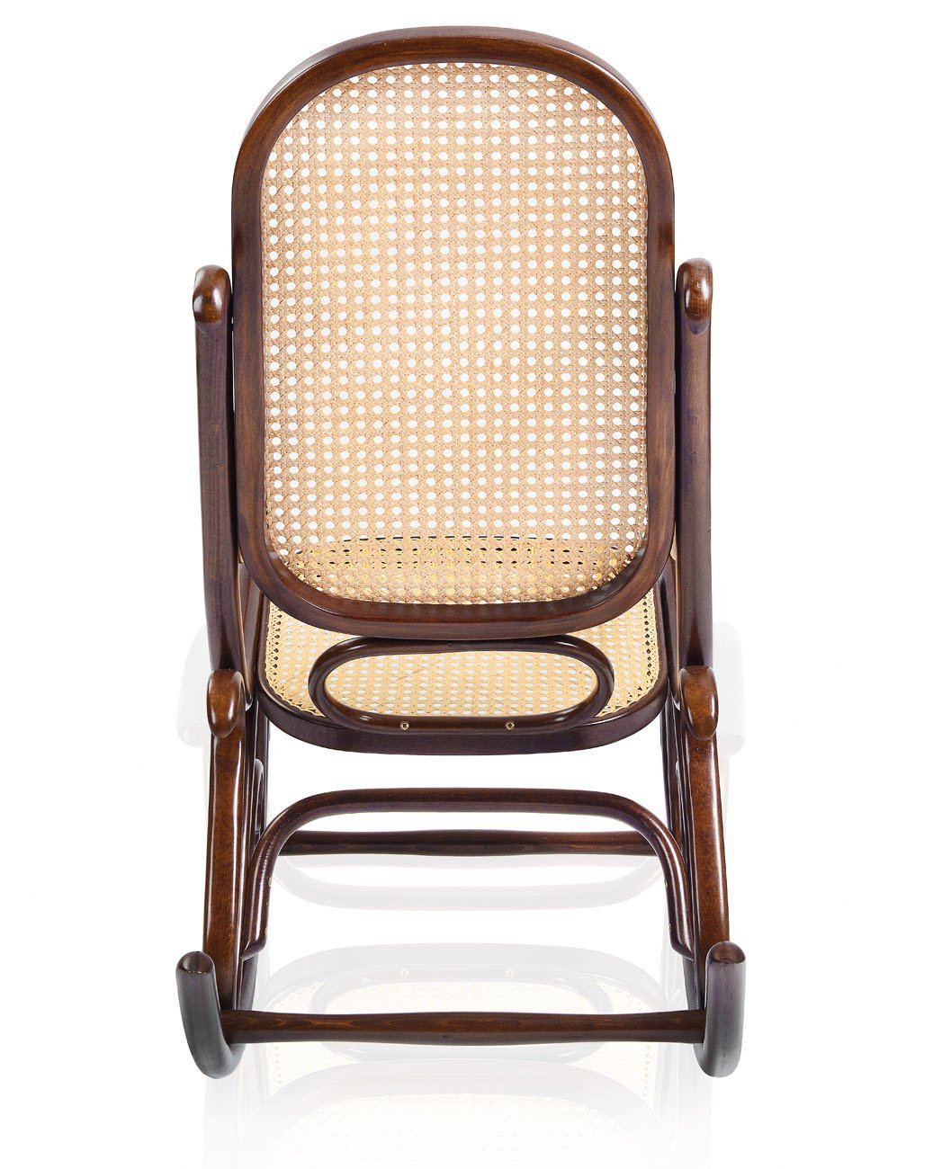 GTV Gebruder Thonet Rocking Chair - Modern Wooden Swivel Lounge Chair for Living Room, Nursery & Outdoor Relaxation