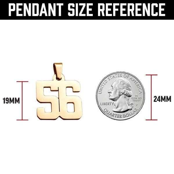 Custom Initial Number Pendant Necklace - 14K Gold Plated Stainless Steel Personalized Jewelry with Chain - Perfect for Birthdays, Anniversaries & Gifts