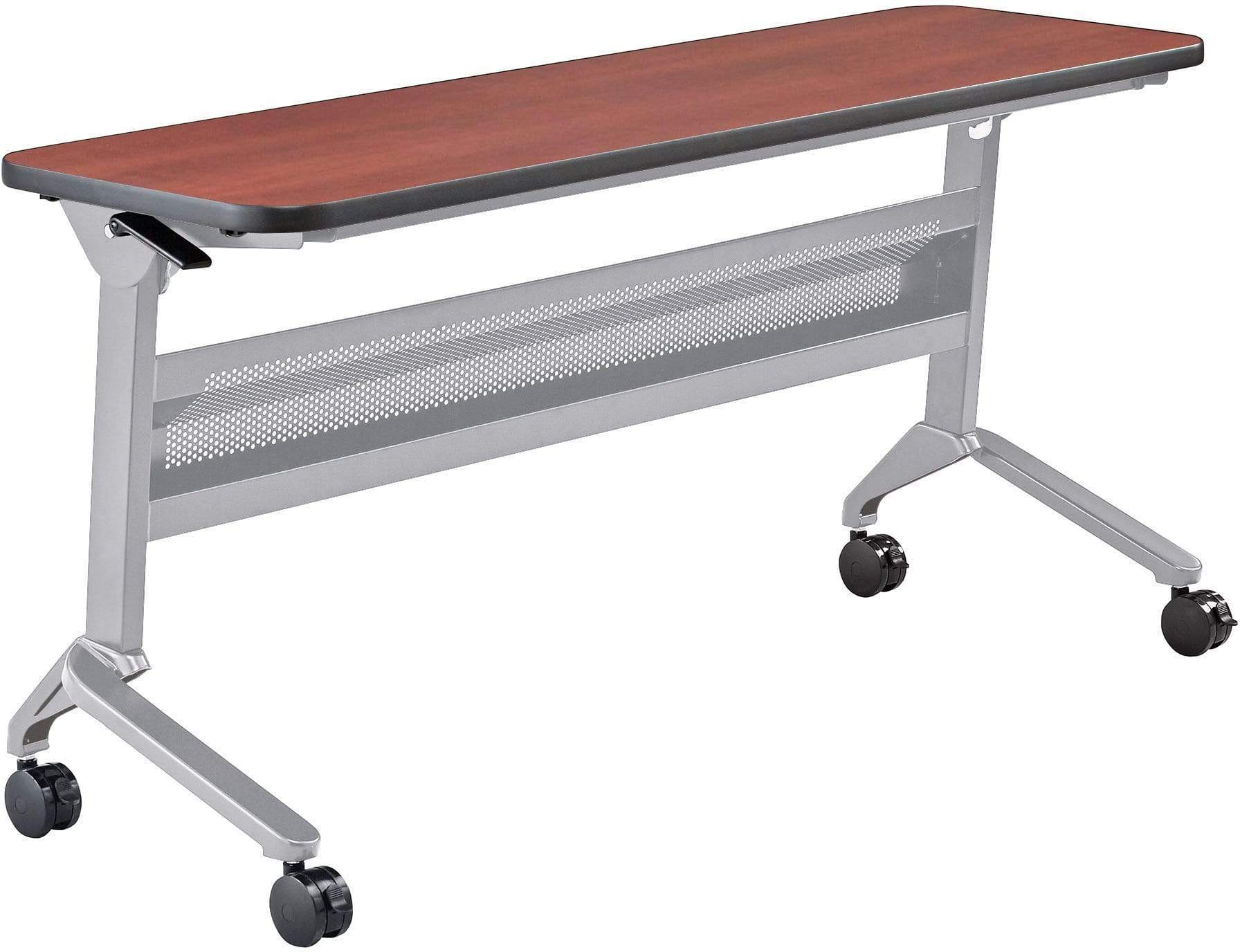 Safco Flip N Go 18 x 60 Inch Rectangular Training Table with Wheels - Portable Folding Conference Desk for Office, Classroom & Meetings [LF1860T] - Ideal for Training Sessions, Workshops & Collaborative Workspaces