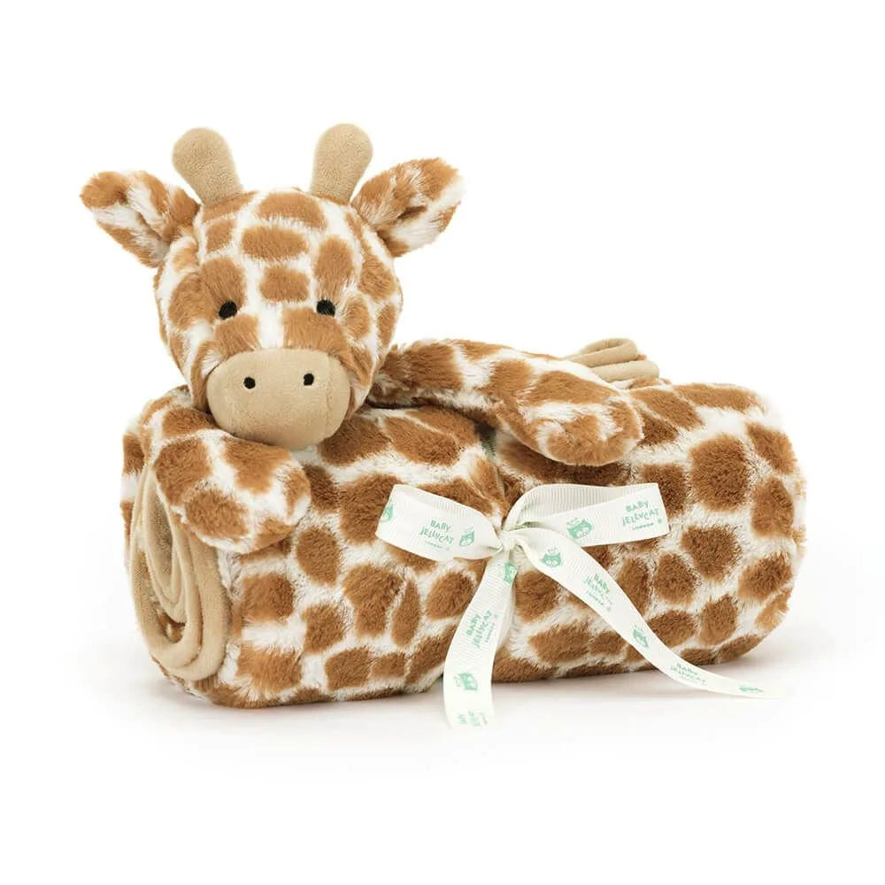 Jellycat Bashful Giraffe Blankie - Soft Plush Baby Security Blanket for Newborns & Toddlers | Perfect for Cuddling, Soothing & Nursery Decor