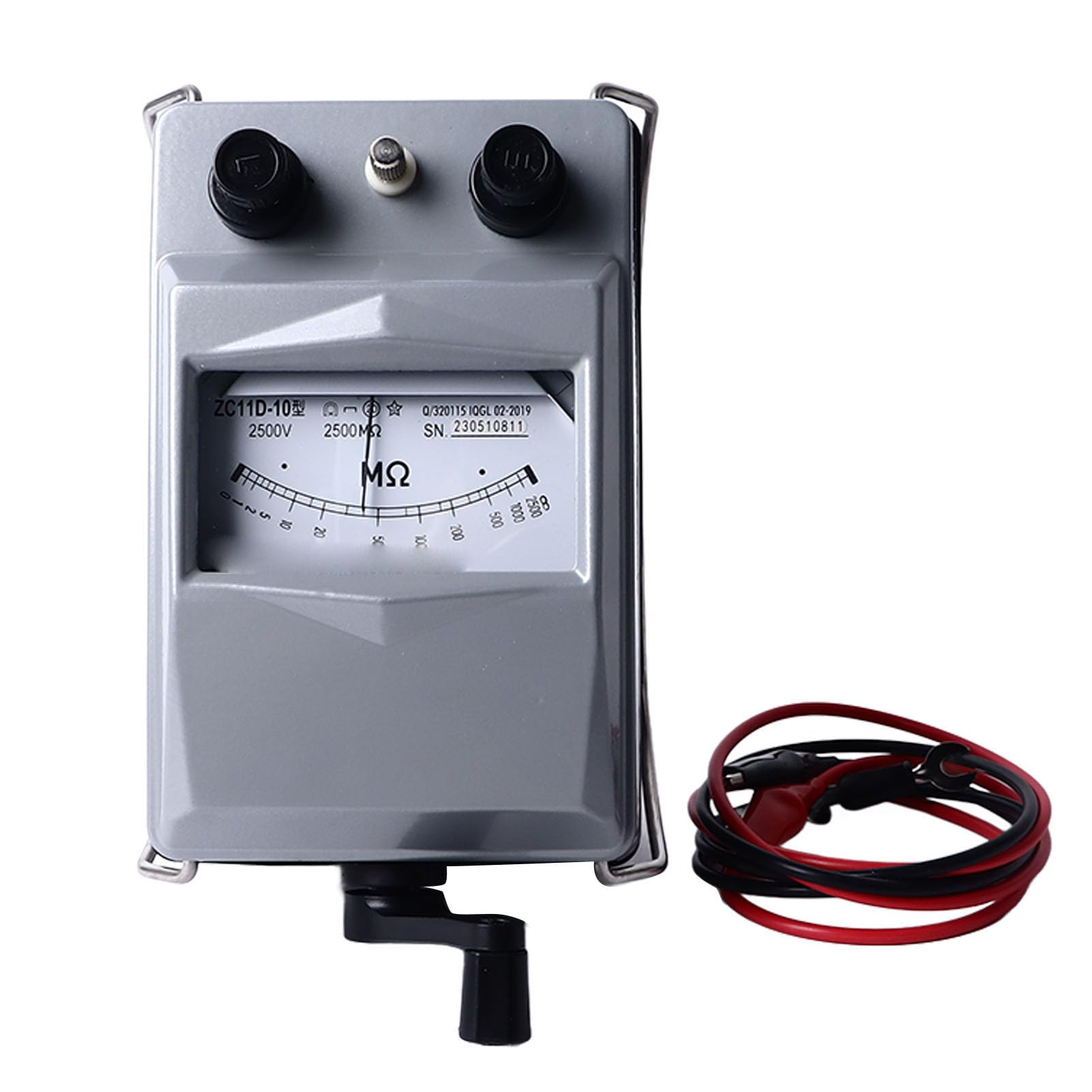 Hilitand 2500V Megohmmeter Insulation Tester with Aluminum Case & Hand Crank - Perfect for Motor Repair, Electrical Power Engineering & Equipment Maintenance | Durable Testing Tool for Electricians & Industrial Use