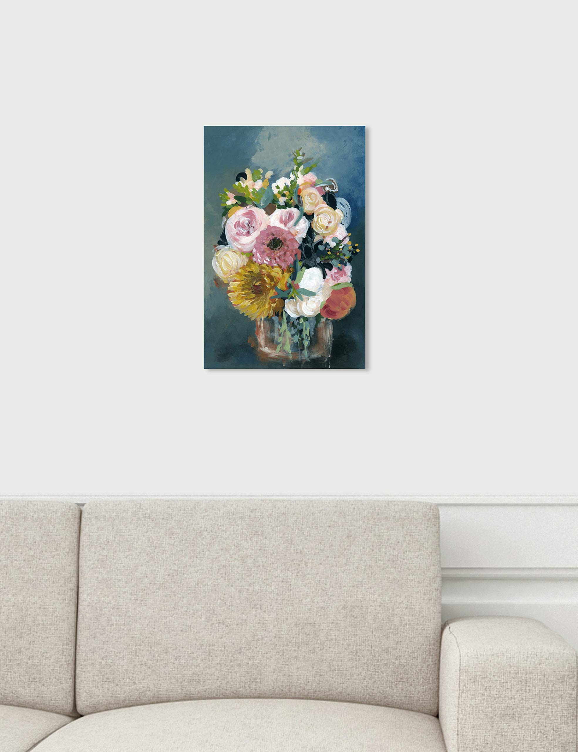 Oliver Gal Artist Co Floral Wall Art Canvas Print - Spring Bouquet in Blue & Pink, 10x15 Inches, Home Decor for Living Room, Bedroom & Office