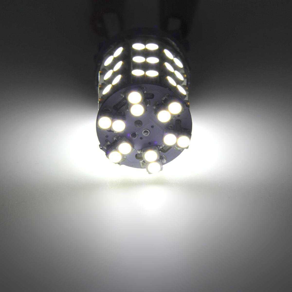 3157 3156 4114 LED Daytime Running Light Bulbs - 60LED 3528-SMD 6000K Xenon White Ultra Bright DRL Driving Lights for Cars (Pack of 2) - Perfect for Enhanced Visibility & Safety in Daytime Driving