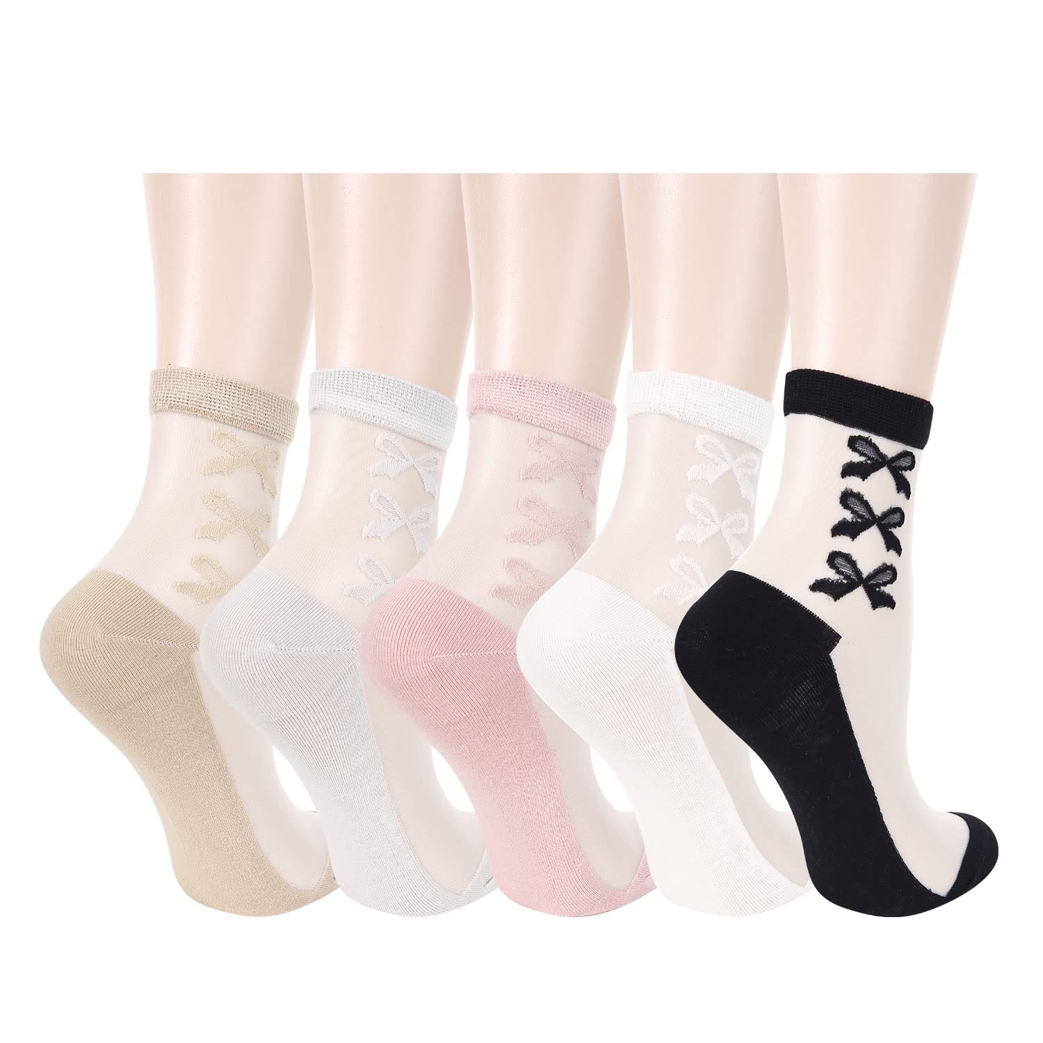 Benefeet Women's Lace Sheer Socks - Ultra Thin Nylon Stockings for Daily Wear