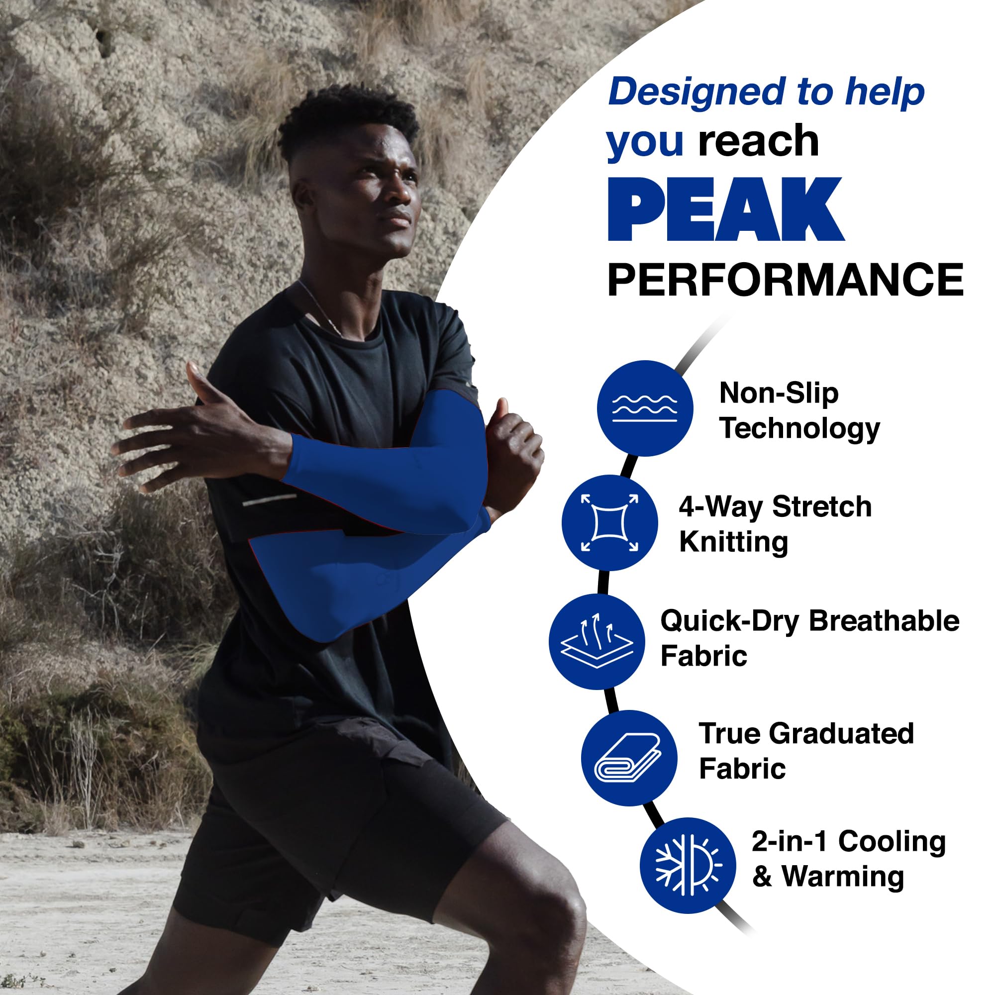 ARMORAY Arm Sleeves for Men & Women - UV Protection Tattoo Cover Up Sleeves - Cooling Compression Sports Arm Sleeves for Basketball, Golf, Football - Perfect for Outdoor Activities, Workout & Sun Protection