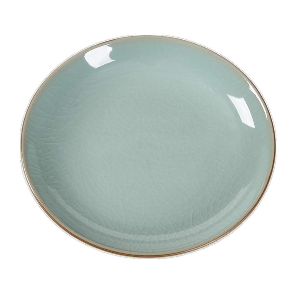 4-Piece Celadon Dinner Plate Set - 7.5 Inch Microwave & Dishwasher Safe Salad Plates (Grey) - Perfect for Home Dining, Restaurants & Party Serving