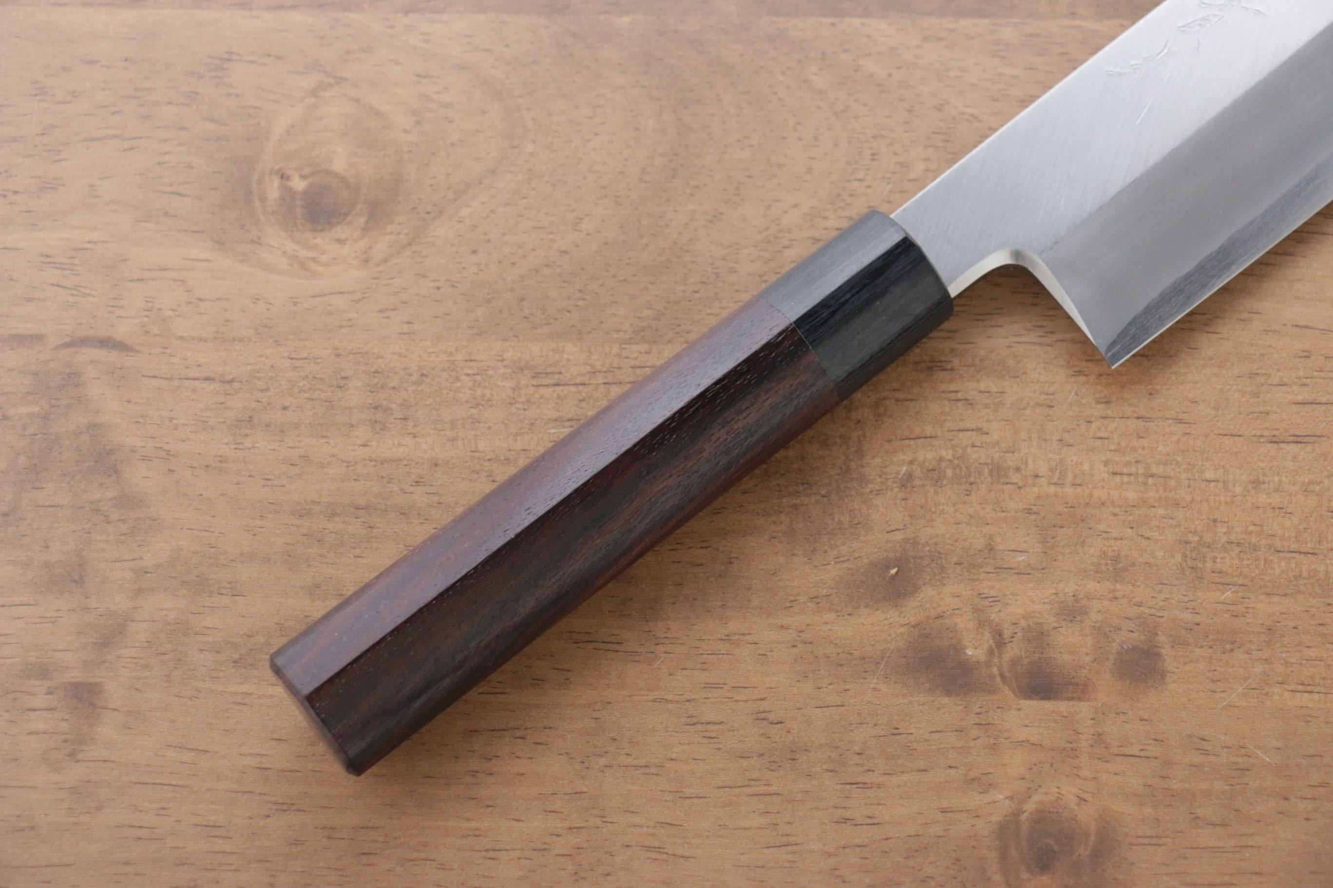 Premium Jikko Silver Steel No.3 Usuba 210mm Japanese Kitchen Knife with Shitan Handle - Professional Chef's Knife for Slicing, Dicing & Precision Vegetable Cutting