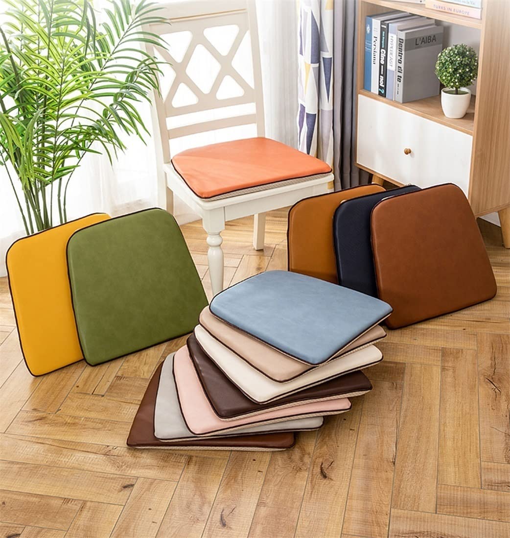 Premium Waterproof Leather Dining Chair Cushions - 1/2/4 Pack Non-Slip U-Shaped Kitchen Seat Pads (40x44cm) - Ivory White for Comfortable Dining & Kitchen Chairs - Perfect for Home, Restaurant, and Office Use