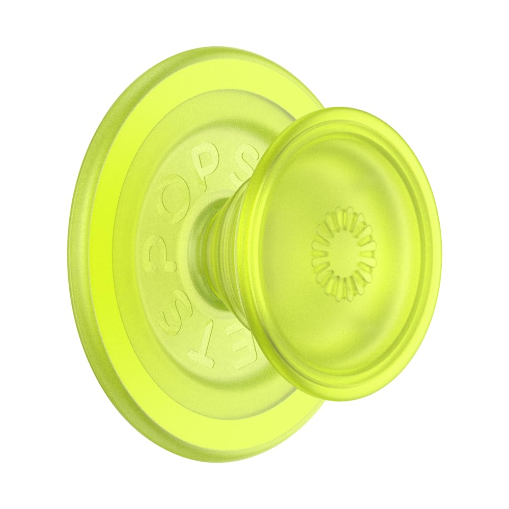 MagSafe-Compatible PopSockets Phone Grip & Holder | Wireless Charging Support | Glow-in-the-Dark Chartreuse Design | Perfect for iPhone 13/14/15, Galaxy S23 & More | Ideal for Gym, Travel & Daily Use
