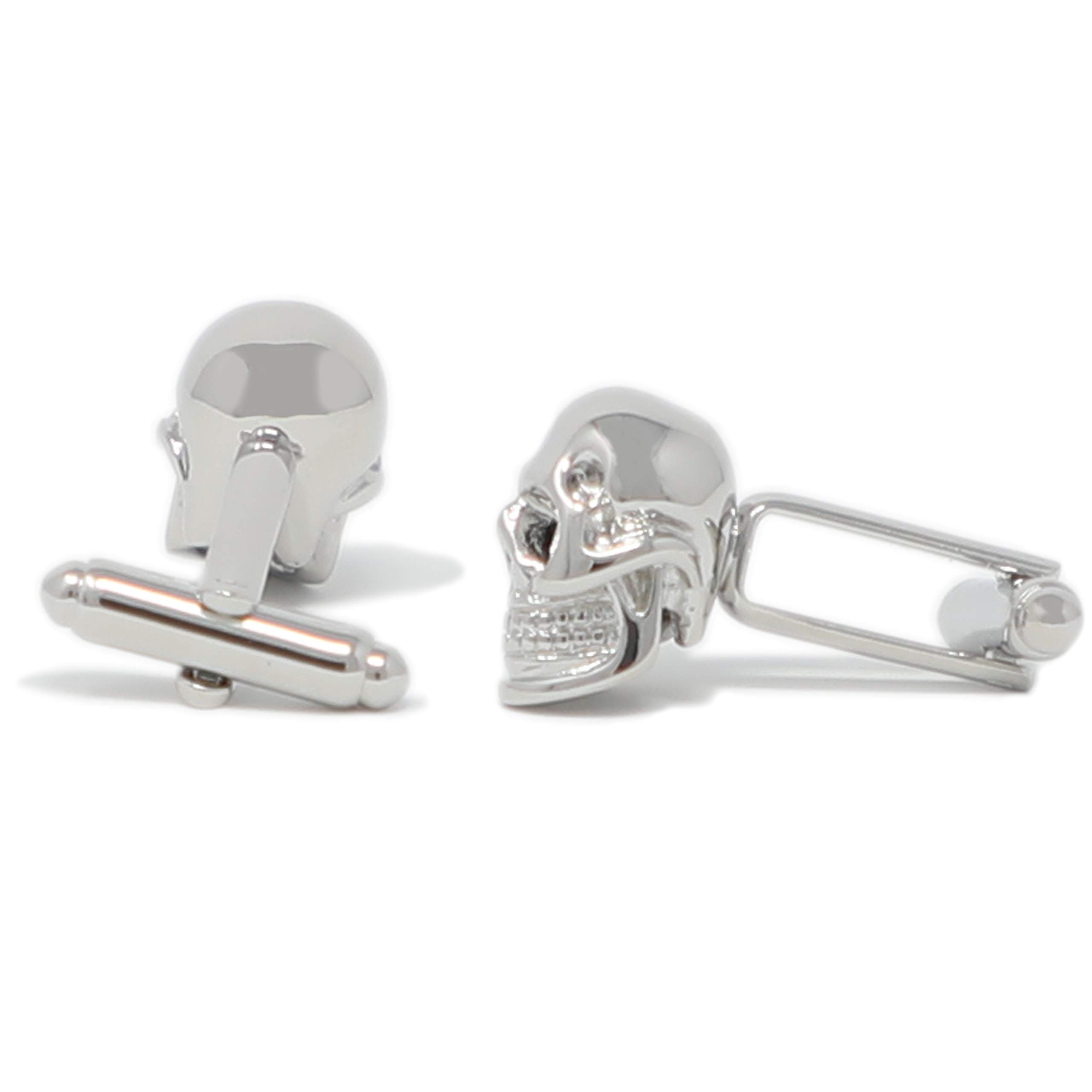 Skull Cufflinks for Men - Pirate Logo Dress Cufflinks Set with Gift Box - Perfect for Formal Events, Weddings & Costume Parties