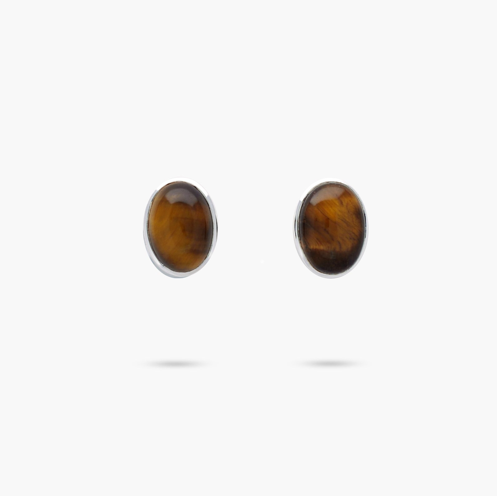 Amare Wear Genuine Tiger Eye Stone Stud Earrings for Women - Elegant Statement Jewelry for Parties, Weddings & Everyday Wear