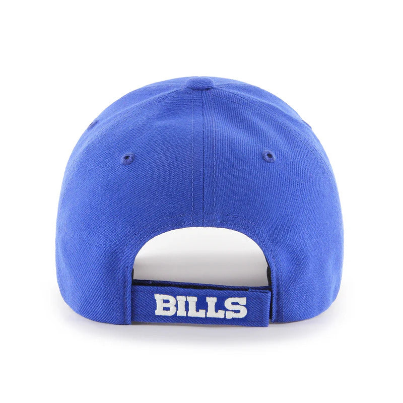 47 Brand Buffalo Bills MVP Adjustable Hat - Official NFL Team Logo Snapback Cap for Men & Women, Comfortable & Stylish in Sonic Blue - Perfect for Game Day, Tailgating & Sports Fan Gifts
