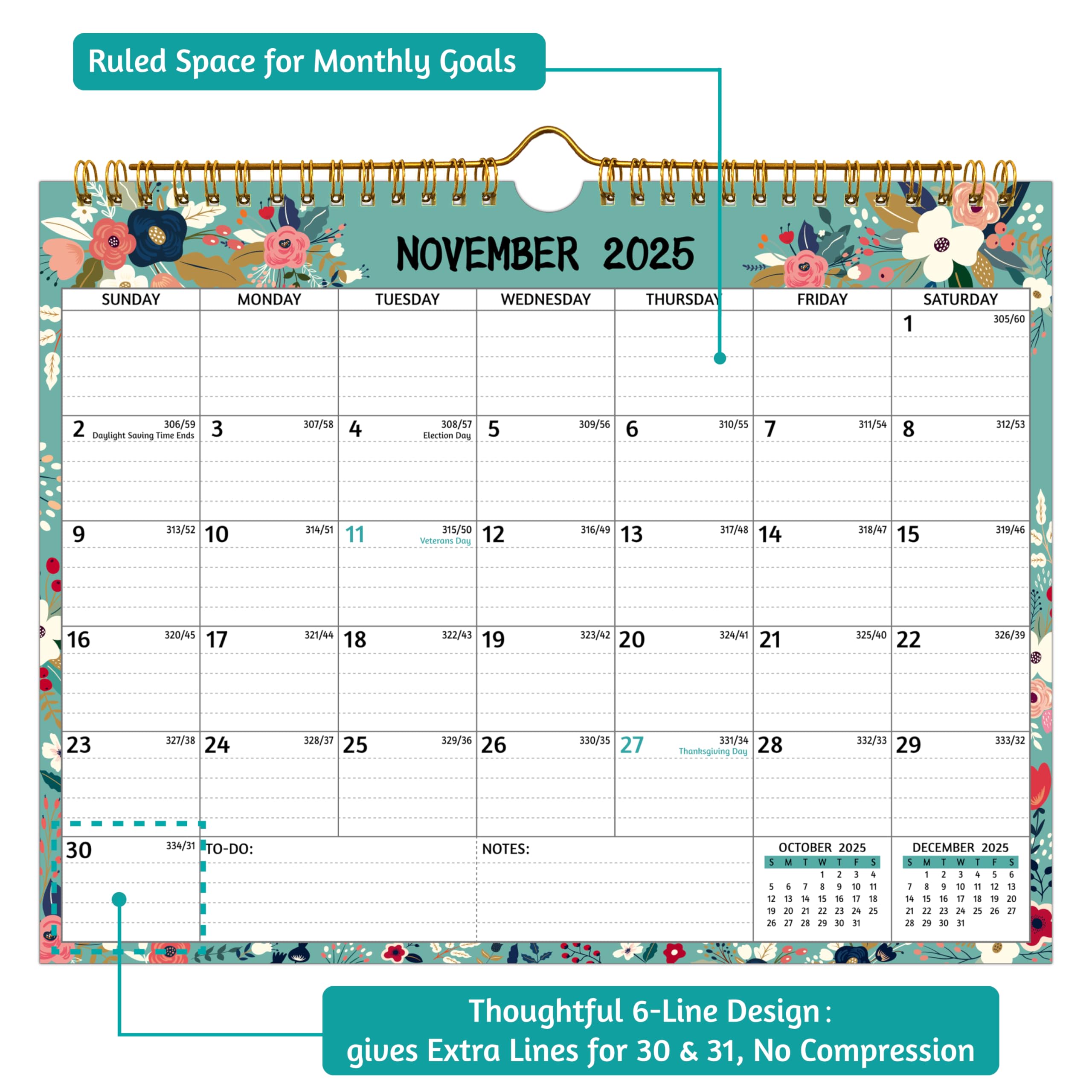 2025-2027 Wall Calendar | 2 Year Monthly Planner (July 2025 - June 2027) | 14.57