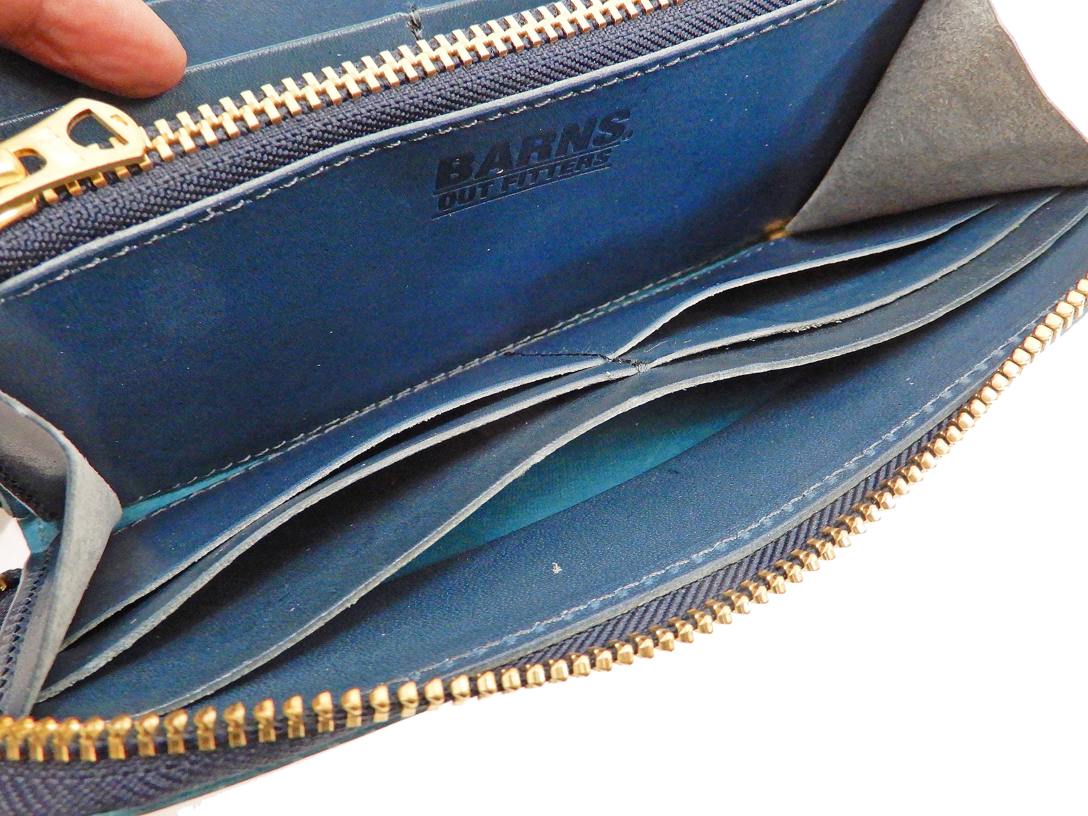 Men's Genuine Leather Zip Around Long Wallet - Dark Blue Cordovan - RFID Blocking - Slim Bifold Design for Everyday Use - Perfect for Business, Travel & Daily Essentials