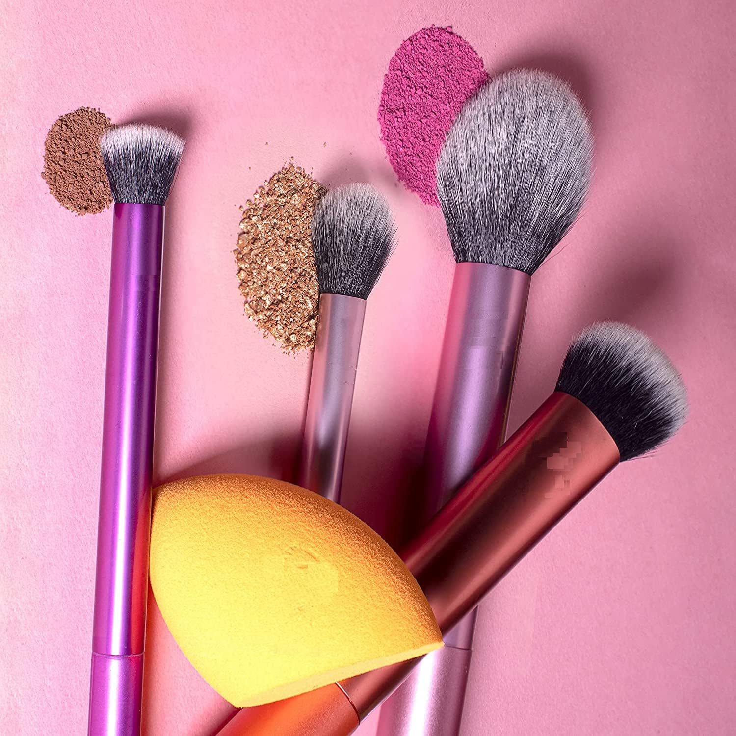 URBANMAC 5-Piece Makeup Brush Set for Professional Artist Looks - Perfect for Contouring & Blending
