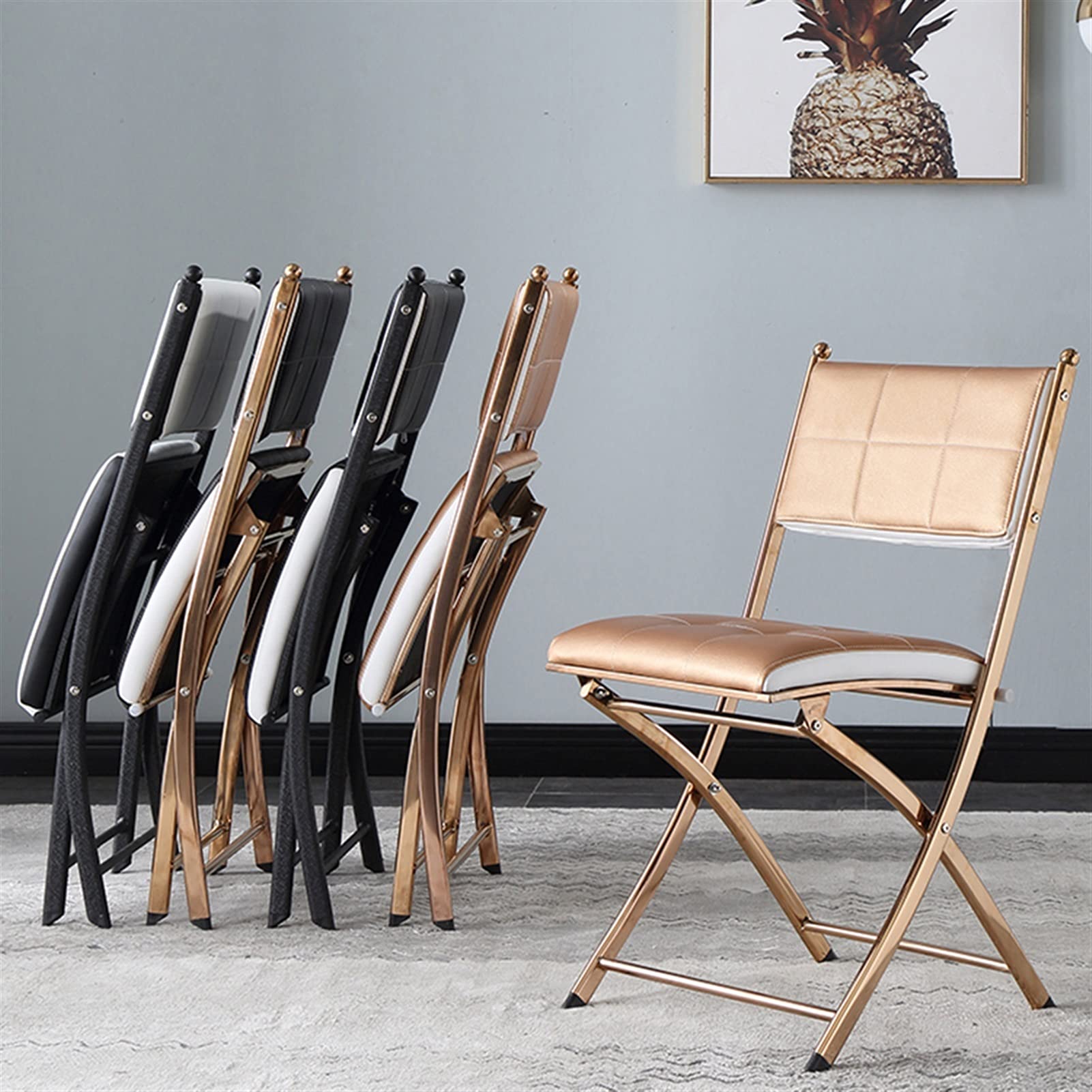 Portable Foldable Single Back Office Chair - Lightweight Conference Chair for Home, Training & Computer Work - Easy to Move & Store (Black) - Perfect for Small Spaces, Meetings & Remote Work