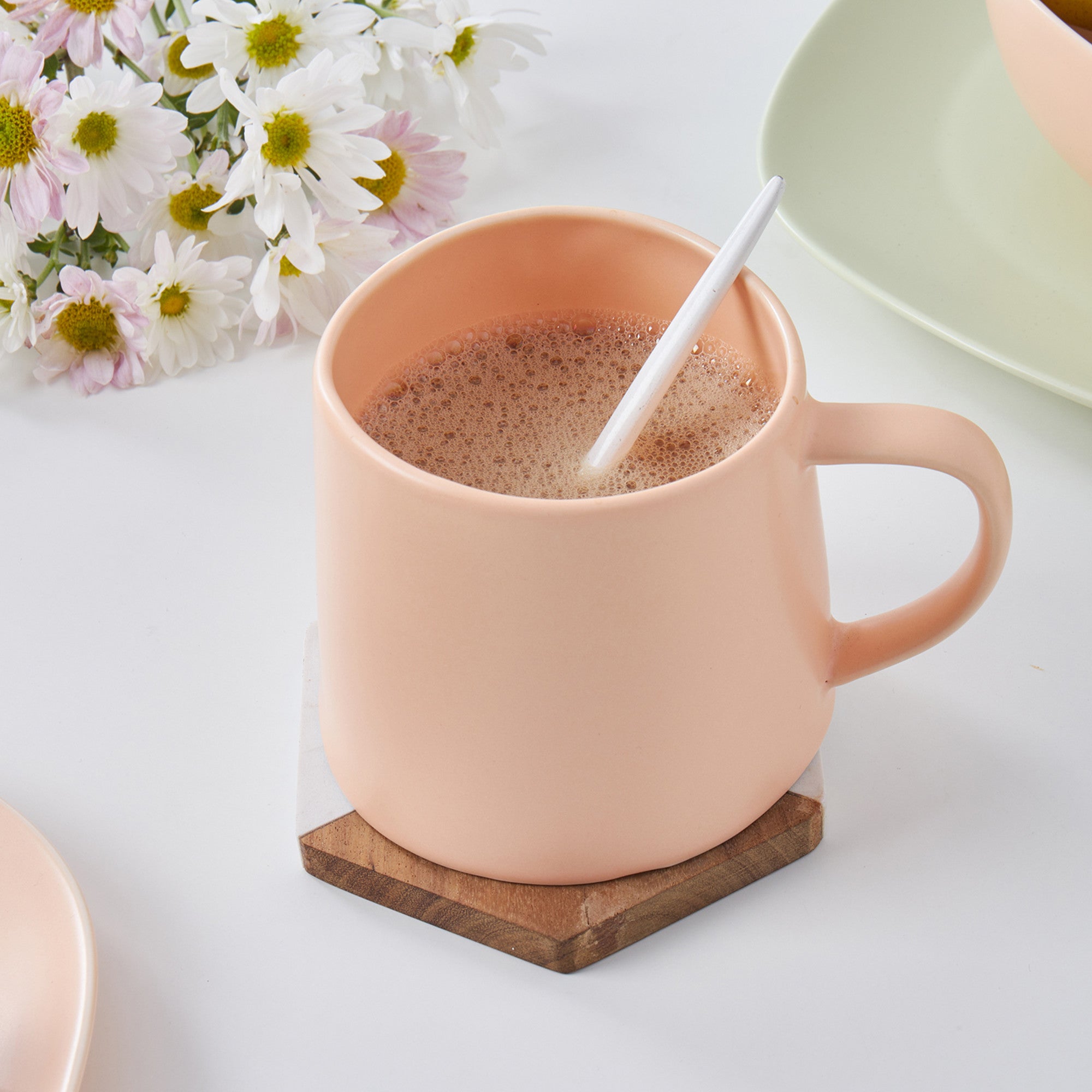 Premium Delilah Porcelain Coffee Mug Set - 6 Pack, Elegant Ceramic Tea Cups for Home, Office & Gifts - Dishwasher & Microwave Safe