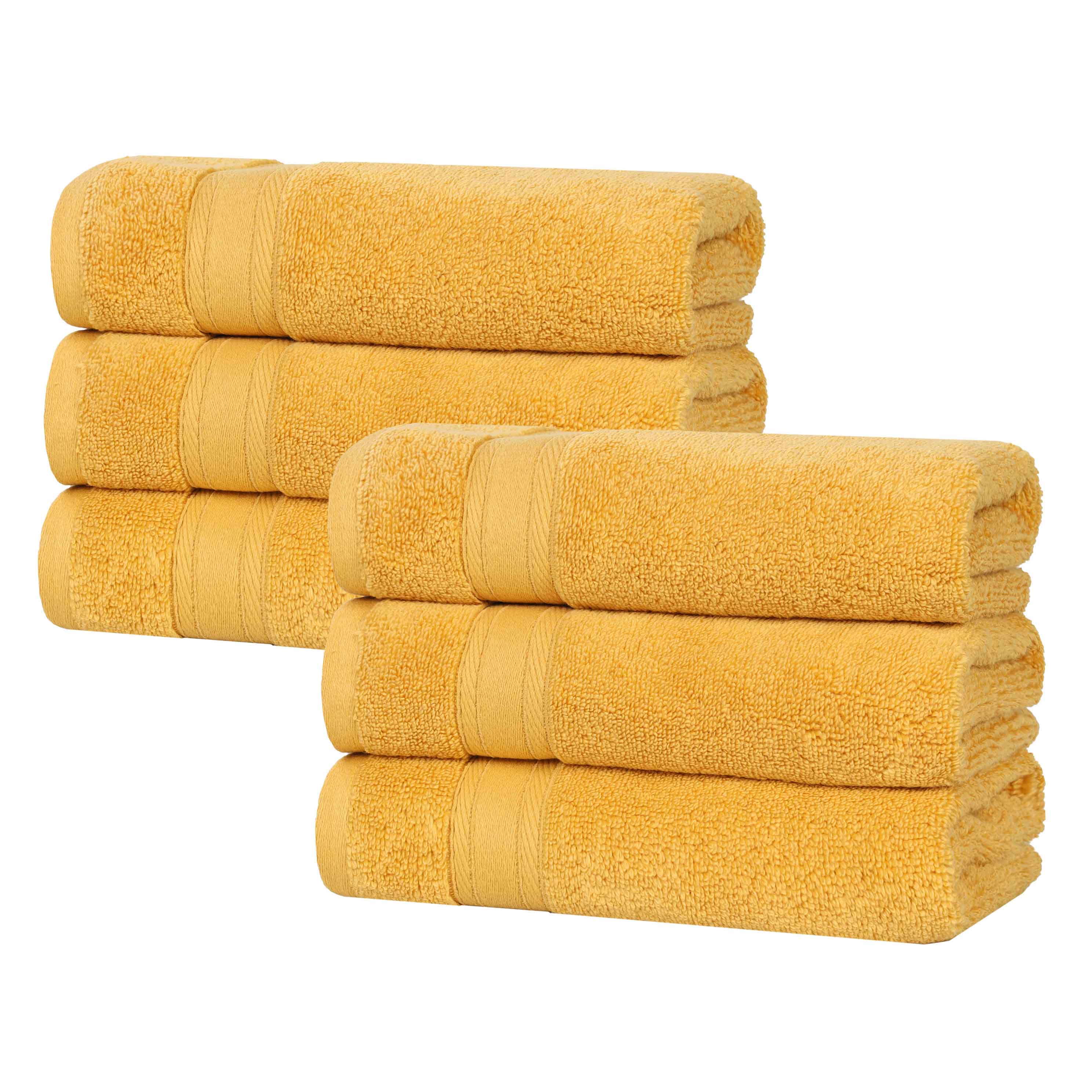 Premium Belmont Zero Twist Cotton Medium Weight Hand Towels - Soft & Absorbent Set of 6 for Bathroom, Kitchen & Guest Use - Ideal for Home, Spa & Hotel