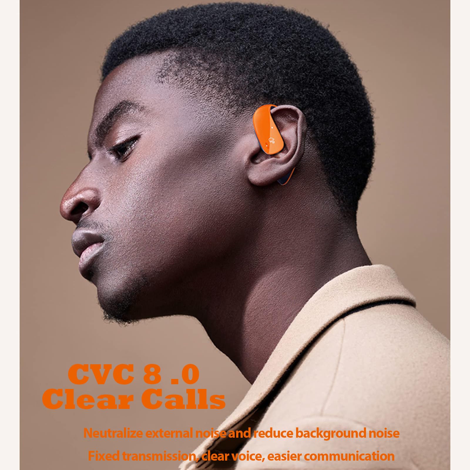 Wireless Open Ear Bluetooth Headphones with Earhooks - Bone Conduction Sports Headset for Running, Cycling & Workouts - Sweatproof Wireless Earbuds for Active Lifestyle