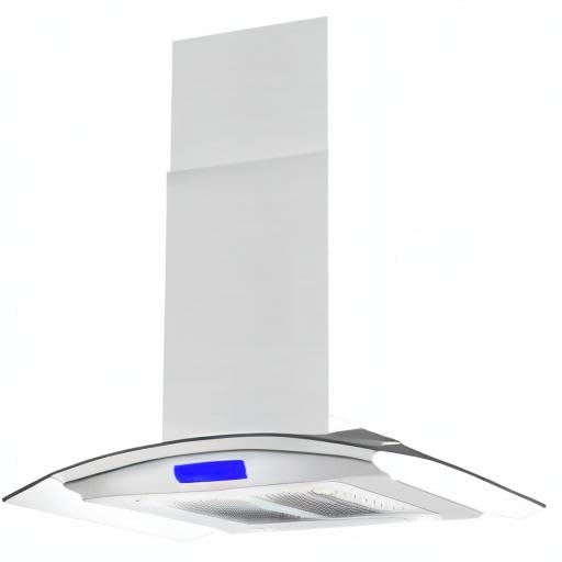 COSMO COS-668ICS750 30-inch Stainless Steel Ducted Island Range Hood - 380 CFM, Soft Touch Controls, LED Lighting - Perfect for Modern Kitchen Islands & Open Concept Homes