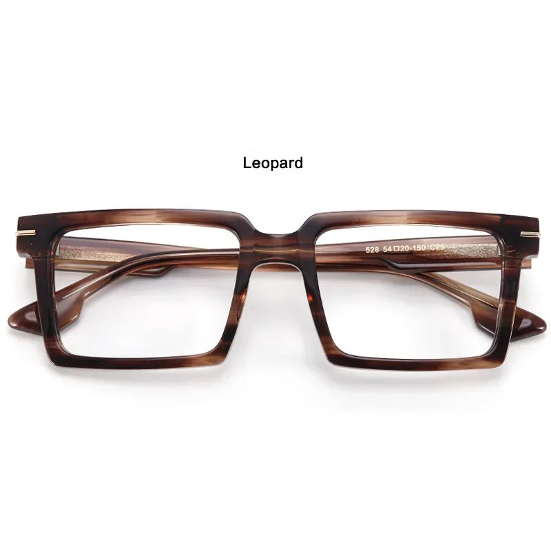 Aror Unisex Full Rim Square Acetate Eyeglasses 49528 - Stylish & Durable Frame for Men & Women - Perfect for Reading, Work & Fashion Accessories
