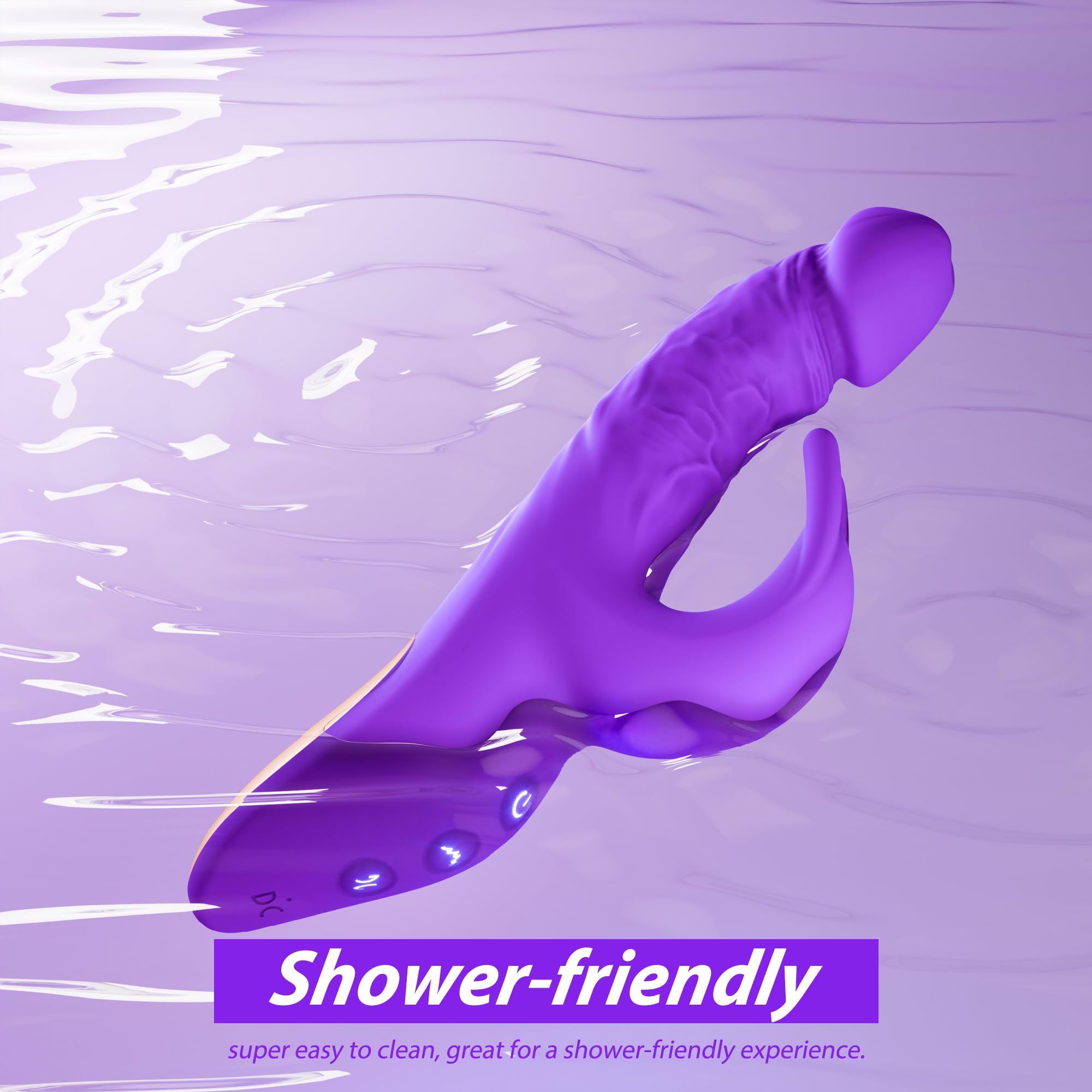 5-in-1 Thrusting G-Spot Vibrator for Women - App Controlled Rabbit Vibrator with 5 Speeds & 5 Thrusting Patterns, Dual-Ended Dildo for Clitoral & Vaginal Stimulation | Perfect for Solo Play, Couples Play & Long Distance Relationships