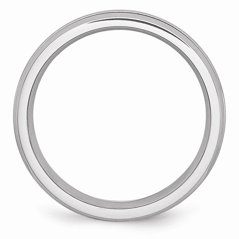 Lux Cobalt 6mm Wedding Band for Men & Women - Polished & Satin Grooved Design, Comfort Fit, Hypoallergenic Cobalt Chrome Ring - Perfect for Engagement, Anniversary, Promise Rings & Everyday Wear