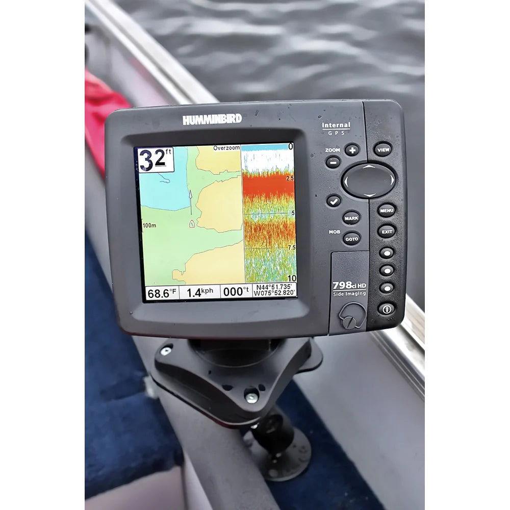RAM B-107U 1-Ball Marine Electronics Mount for Humminbird Matrix & Lowrance Fish Finders - Secure Boat GPS & Sonar Mounting System for Fishing Boats & Watercraft