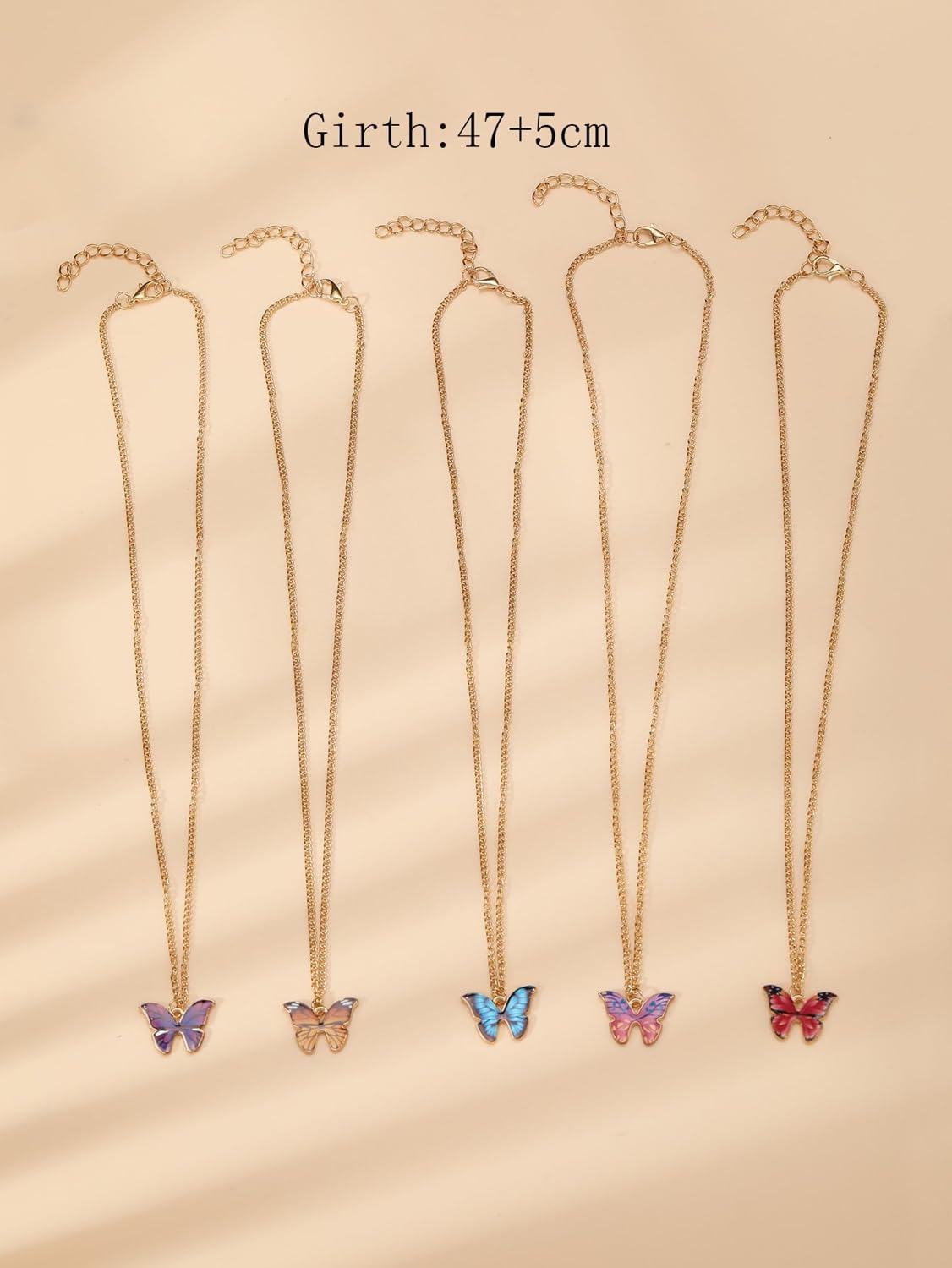 Shining Diva Fashion 5-6 Pcs Stylish Butterfly Jewelry Necklace Set for Women - Elegant Pendant Necklace Gift for Girls, Teens & Women | Perfect for Birthday, Anniversary, Party & Special Occasions