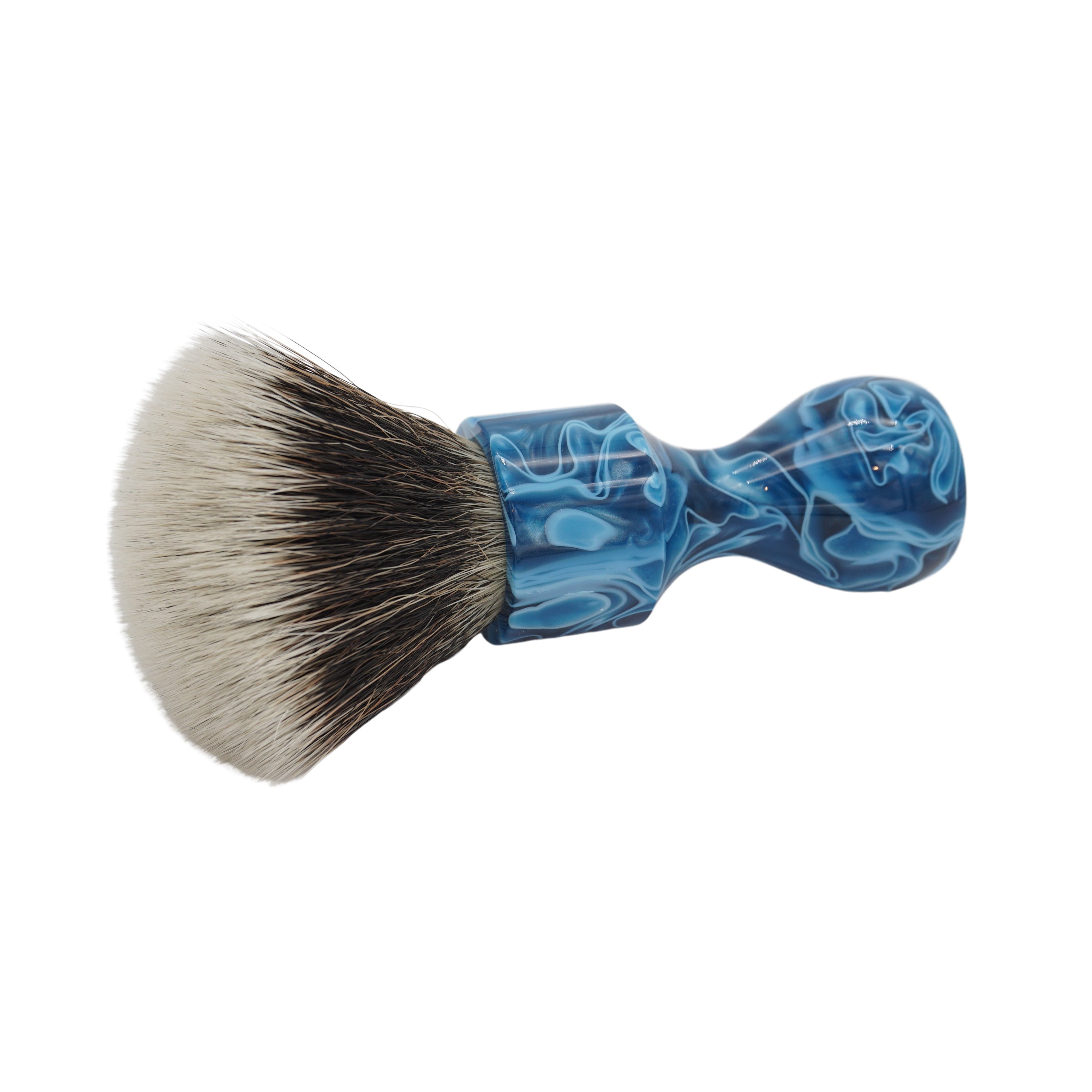 AP Shave Co. 24mm G5C Fan Synthetic Shaving Brush - Premium Blue Shaving Brush for Men - Perfect for Wet Shaving, Beard Grooming & Luxury Skincare Routine