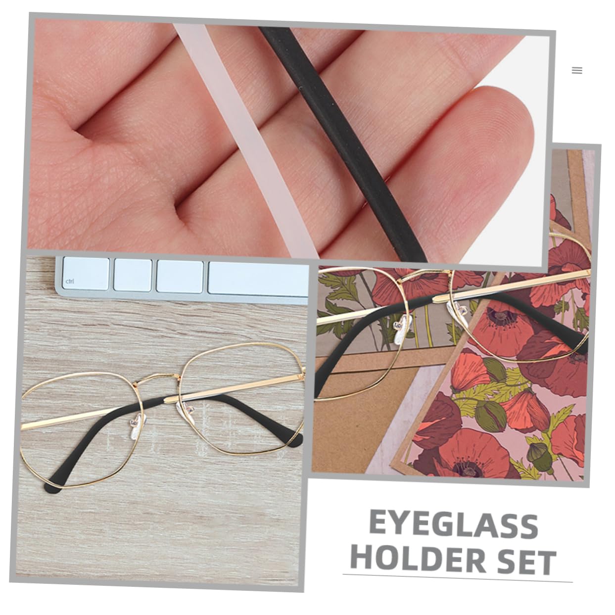 5 Pairs Non-Slip Glasses Hooks & Leg Covers - Eyeglass Ear Hooks Replacement Parts & Accessories for Secure Fit - Perfect for Reading, Sports, and Daily Use