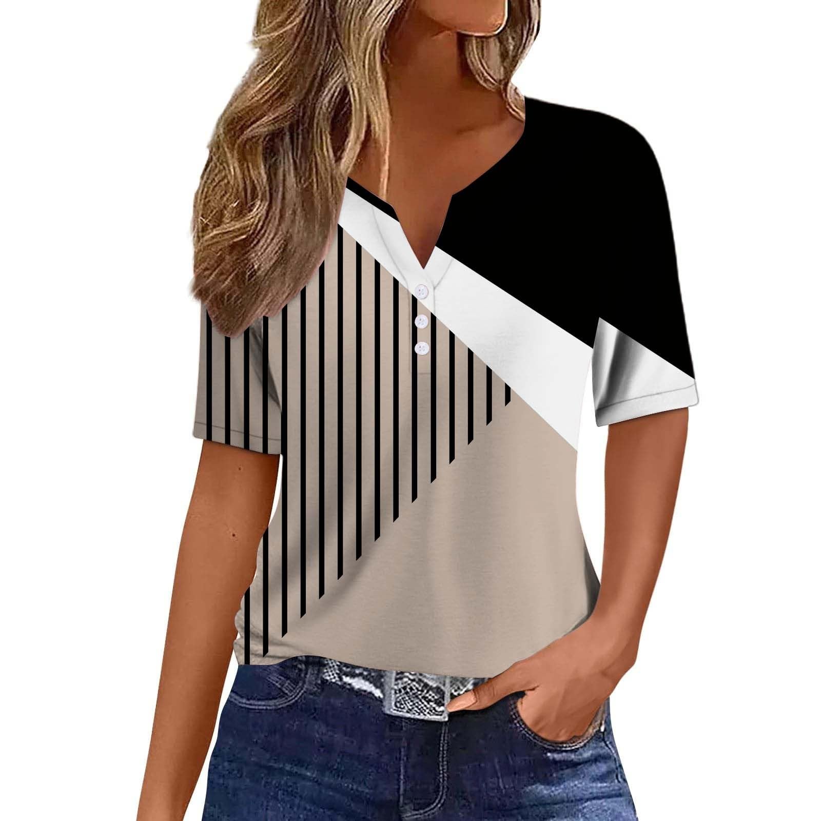 **2024 Women's Summer Tops - Plus Size Short Sleeve Blouses with Lace & Pleated Details | Casual & Beach Wear**
