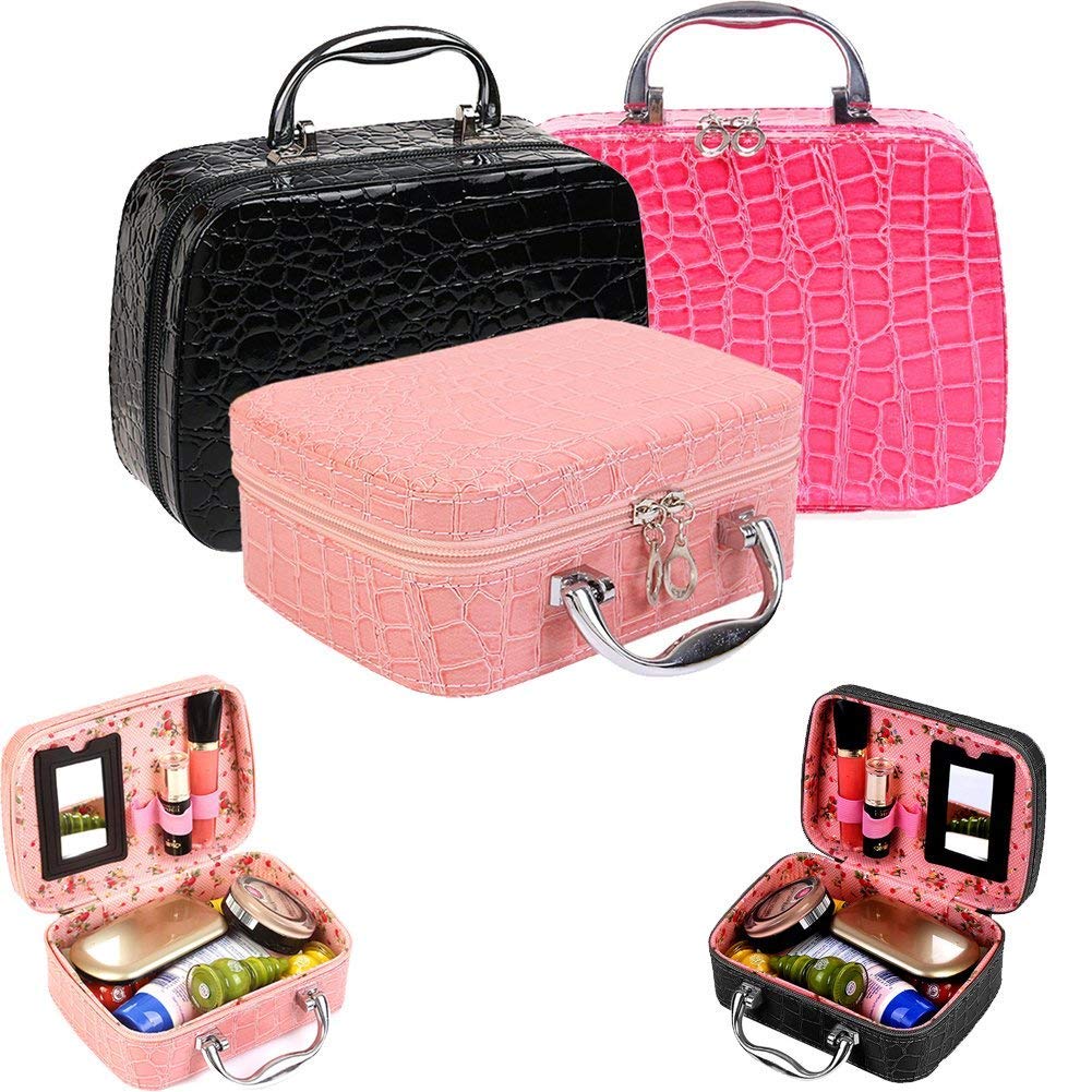 Vichip Cosmetic Jewelry Organizer Box with Mirror - Perfect for Makeup & Travel