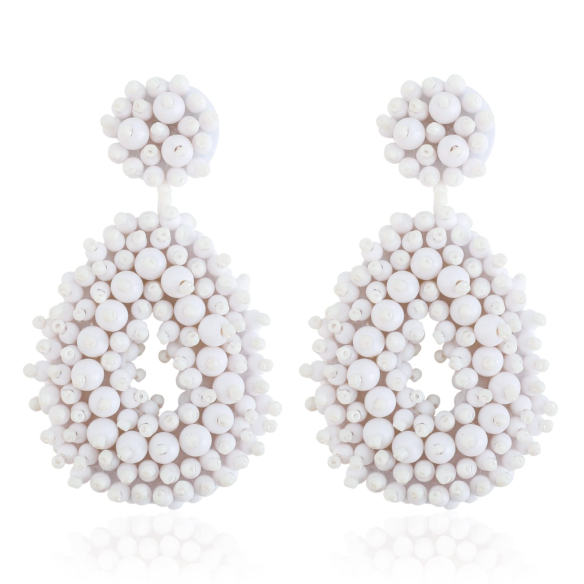 Gelvtic Boho Dangle Stud Earrings for Women - Beaded Drop Earrings for Teens & Girls - Statement Jewelry for Wedding, Prom, Party | Perfect for Date Night & Special Occasions