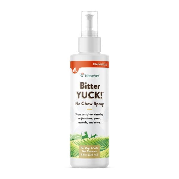 NaturVet Bitter YUCK! No Chew Spray for Cats & Dogs - Stop Pets from Chewing Furniture, Shoes & Wires | Safe Deterrent for Puppies & Kittens