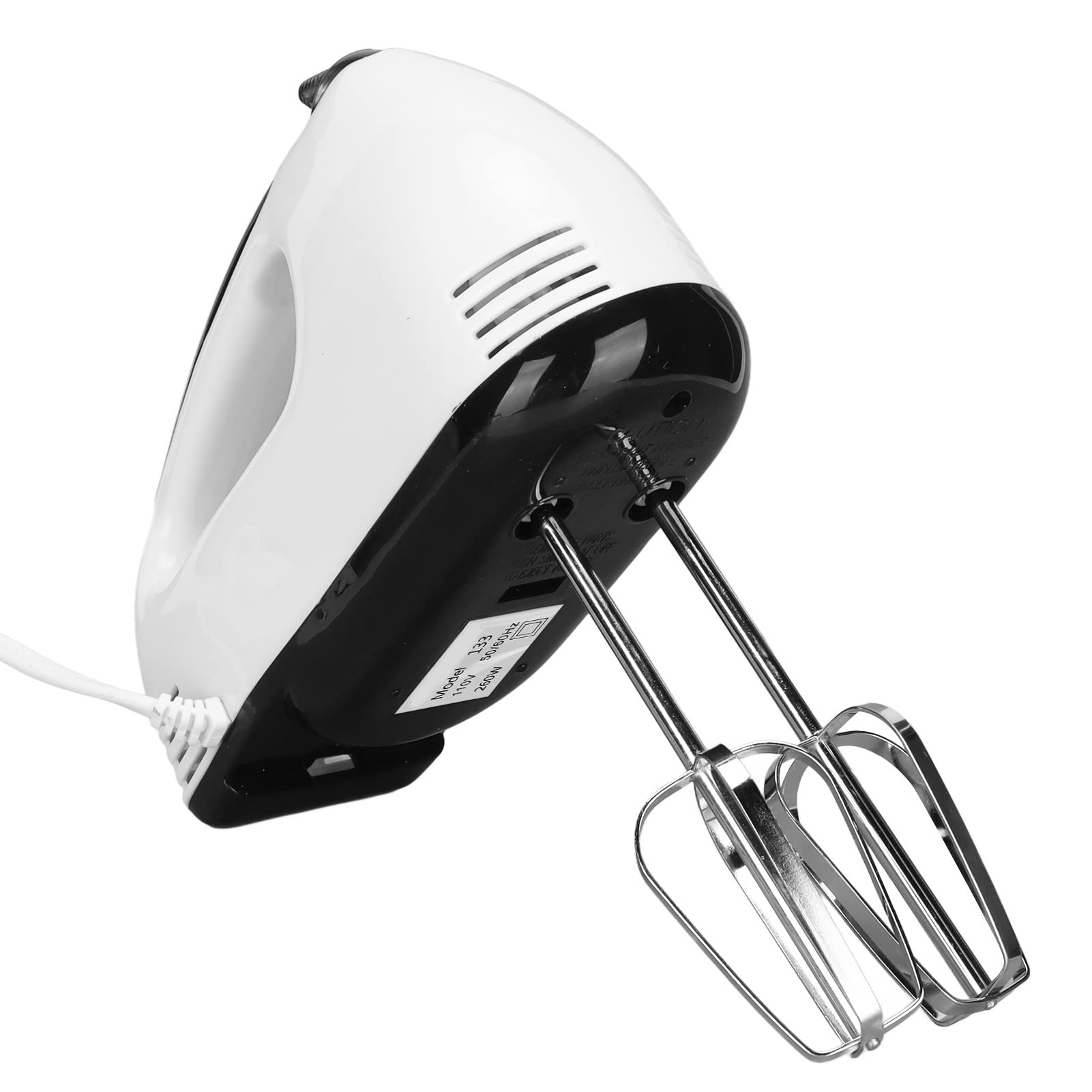**Electric Hand Mixer - 5-Speed Anti-Slip Handle, Compact Stainless Steel & ABS Design - Perfect for Baking Cakes, Cookies & Desserts at Home or Professional Cake Shops**