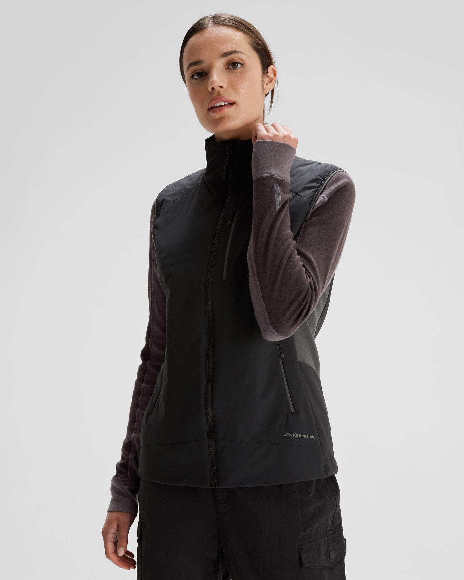 Women's Seeker PrimaLoft® Active Vest - Lightweight Insulated Jacket for Outdoor Activities, Hiking & Running | Black Stingray Color | Water-Resistant Winter Wear