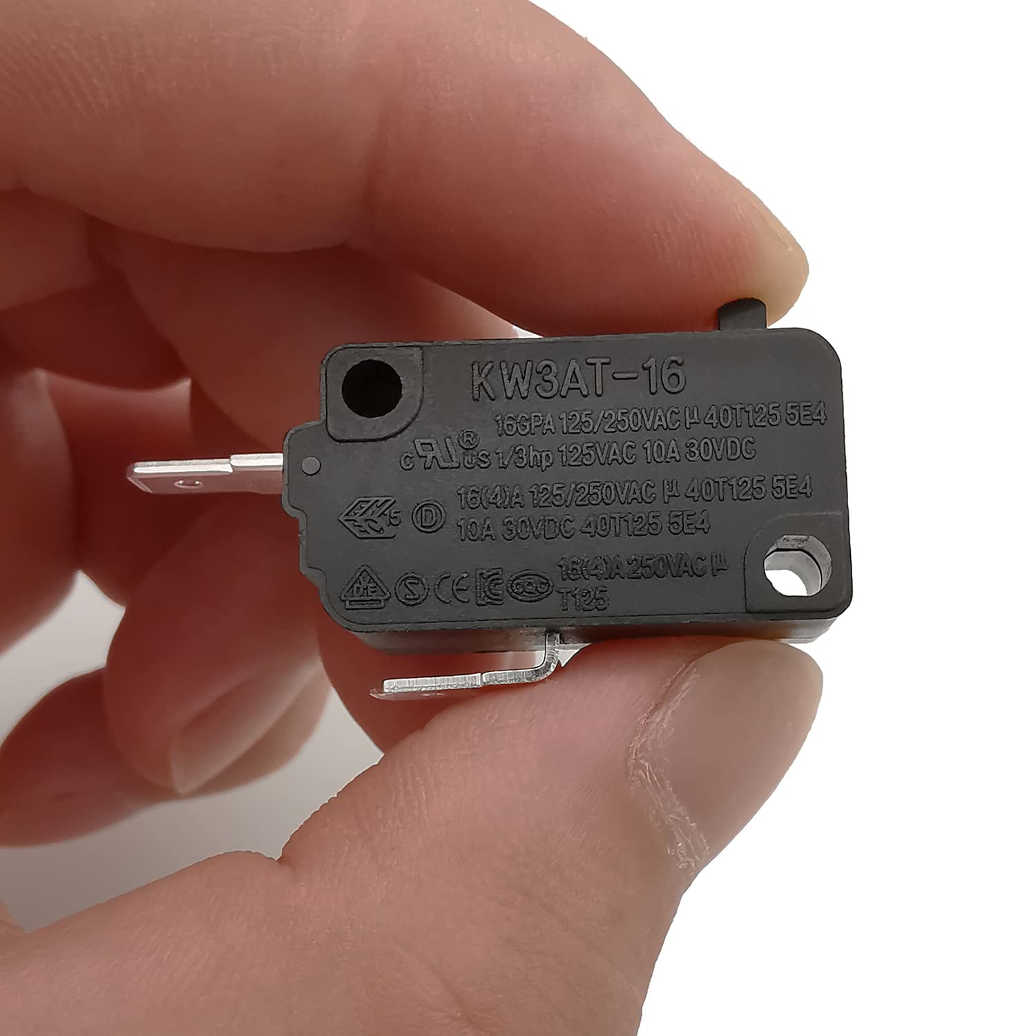 KW3AT-16 Microwave Oven Door Switch Replacement Part - 16A 125VAC, Compatible with KW3A-16, Normally Closed (1Pc) - Perfect for Microwave Repair & Maintenance at Home