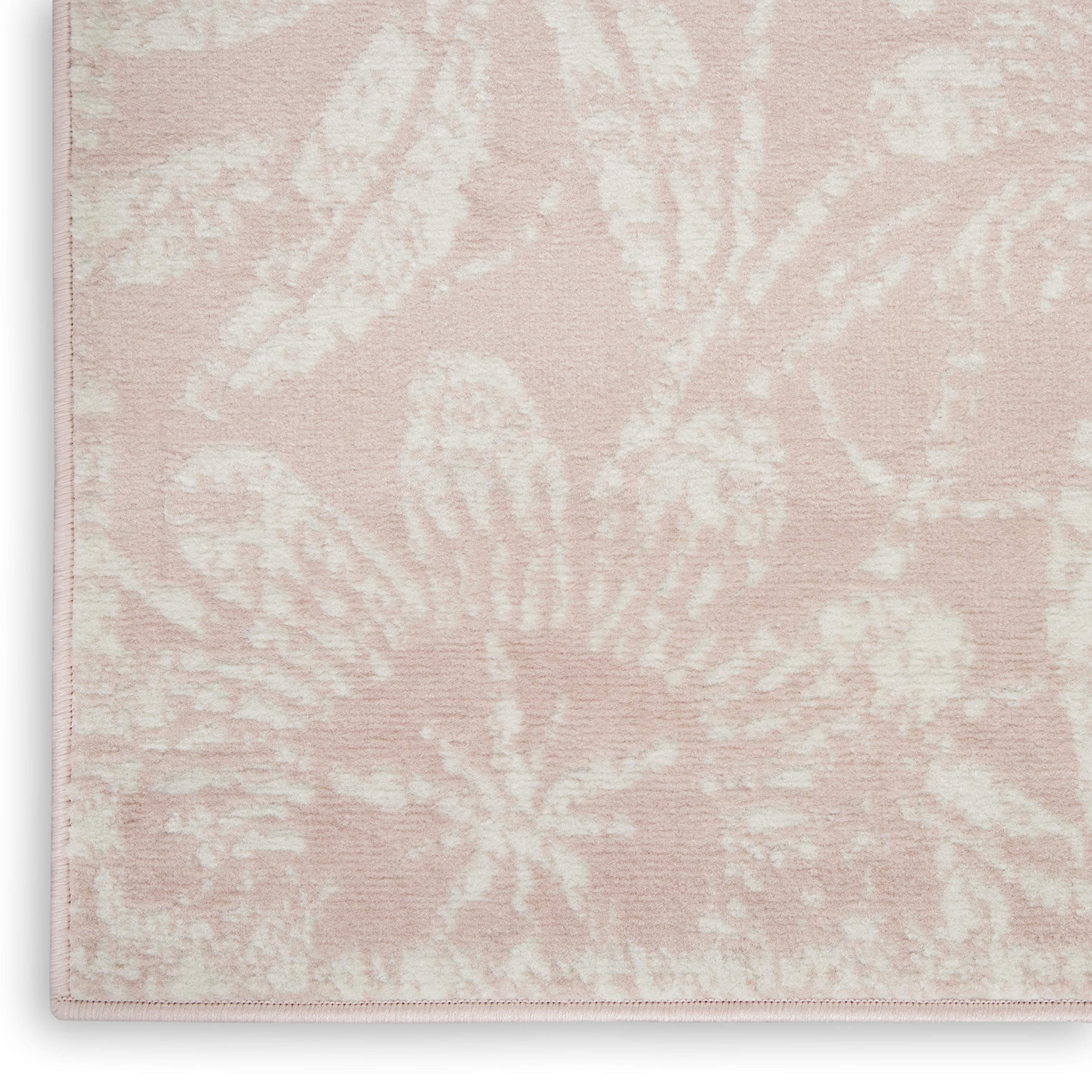 Nourison Whimsicle Floral Pink 8' x 10' Area Rug - Easy Clean, Non-Shedding, Stain Resistant for Bedroom, Living Room, Dining Room & Kitchen | Soft Comfort for Home Decor, Perfect for Family Gatherings & Cozy Nights