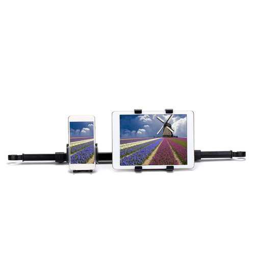 360° Rotating Dual Car Seat Holder Mount Stand for iPad, Tablet & Phone - Perfect for Road Trips, Travel & Backseat Entertainment
