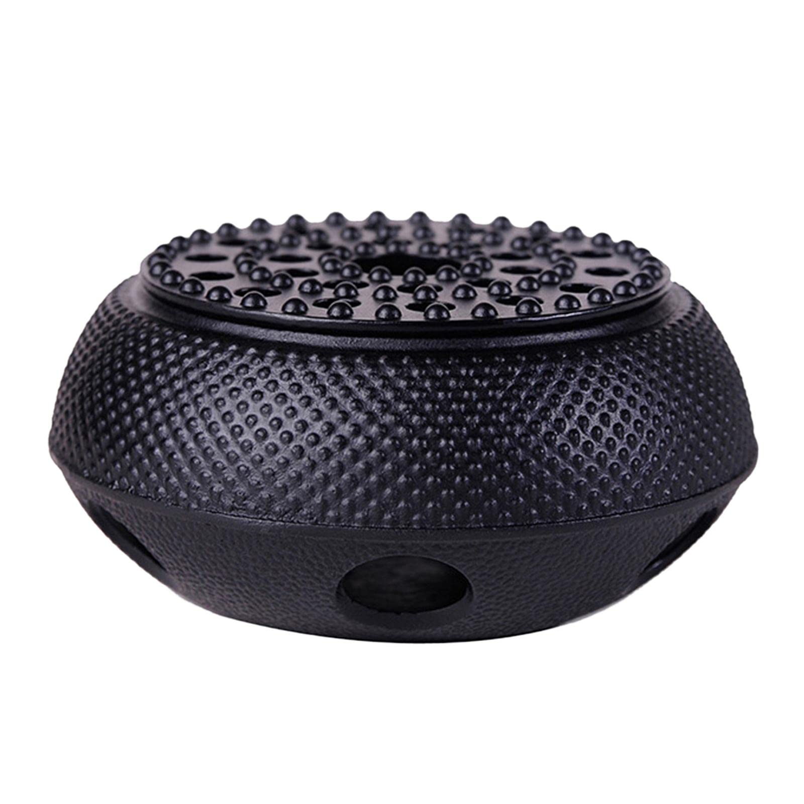 Premium Black Hobnail Small Dot Cast Iron Teapot Warmer - Vintage Style Tea Kettle Warmer for Stovetop & Tabletop - Perfect for English Tea, Coffee, and Hot Beverage Serving at Home, Cafes or Restaurants