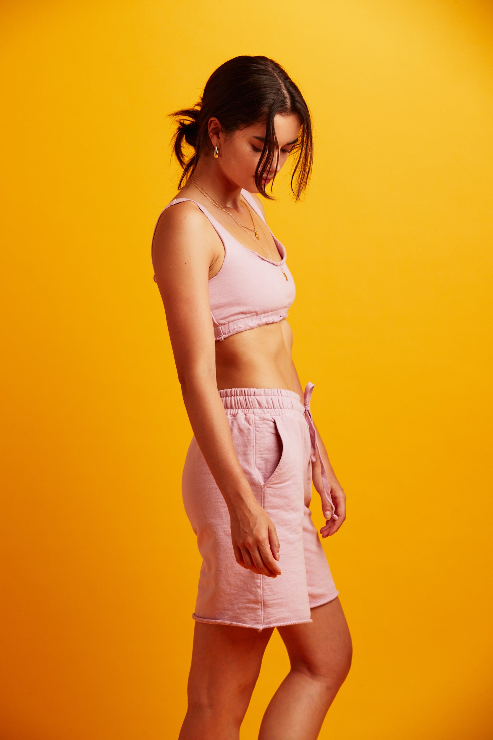 Women's Sweat-Wicking Sports Bra Top in Orchid - Comfortable Workout & Yoga Activewear for Running, Gym & Fitness